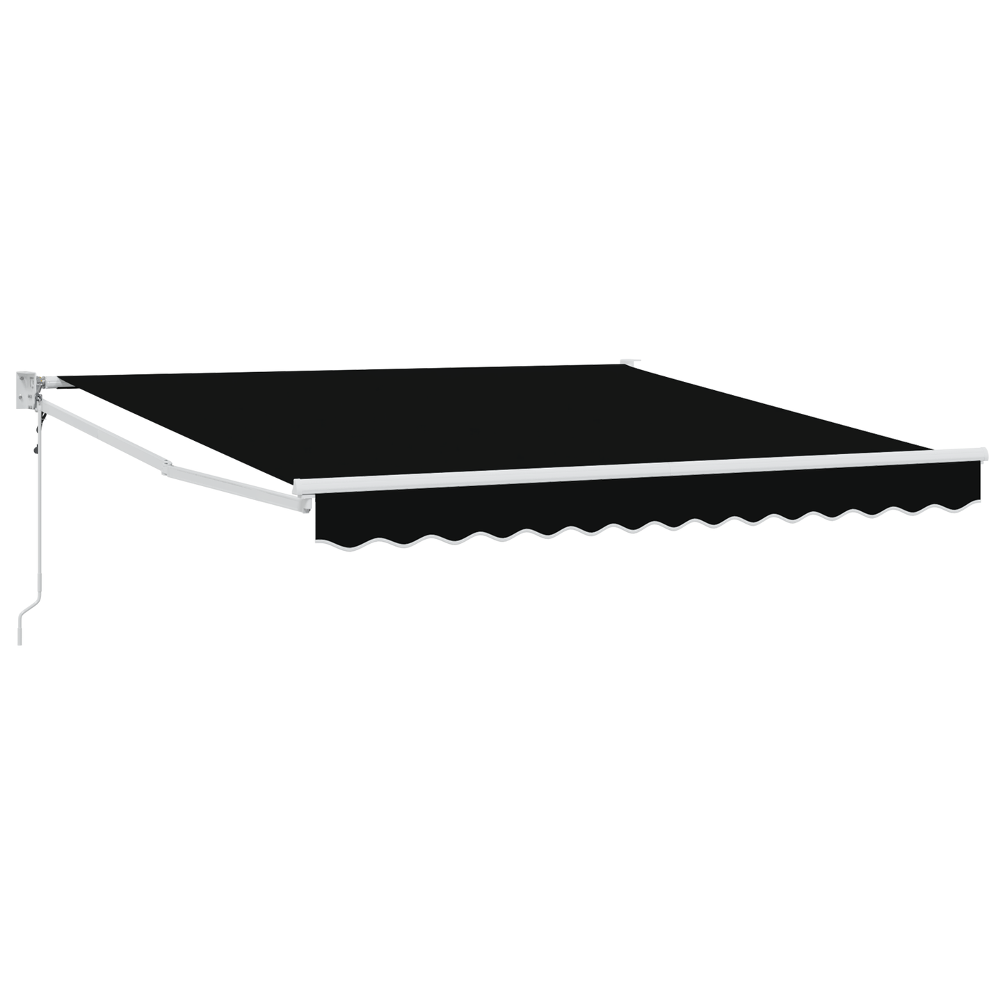 Automatisk Udtækkelig Markise Sort 300x250 Cm&&markise Udskiftningsstof til 3x2.5 M Ramme Sort - billede 2