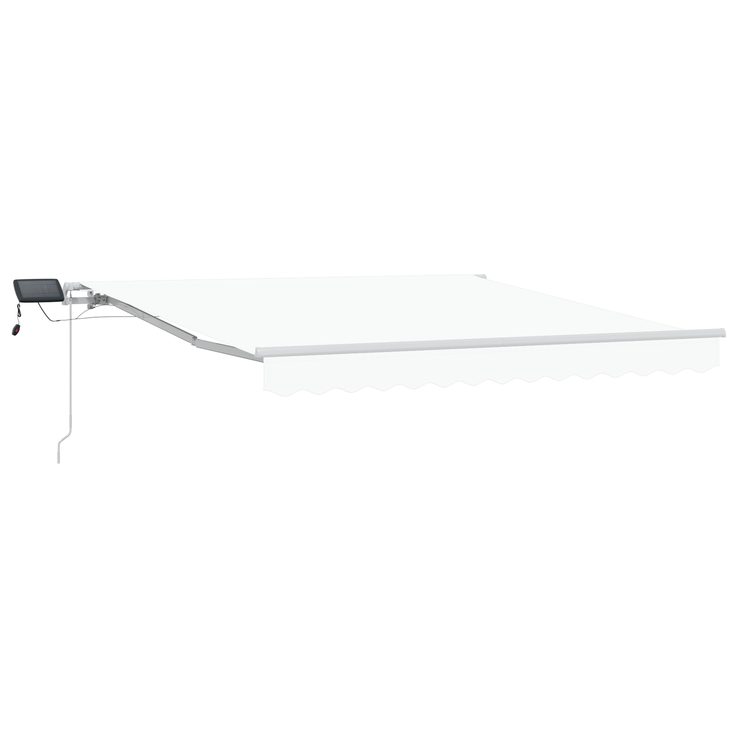 Manuel Udsugningsmarkise med Led i Hvid, 300 X 250 Cm - billede 2