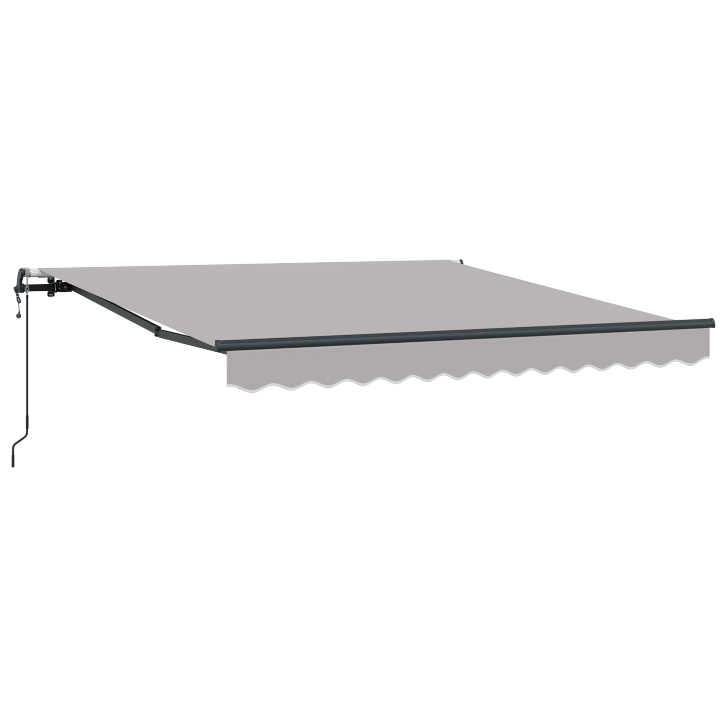 Automatisk Udtækkelig Markise Lysegrå 300x250 Cm&&markise Erstatningsstof til 3x2.5 M Ramme Lysegrå - billede 2
