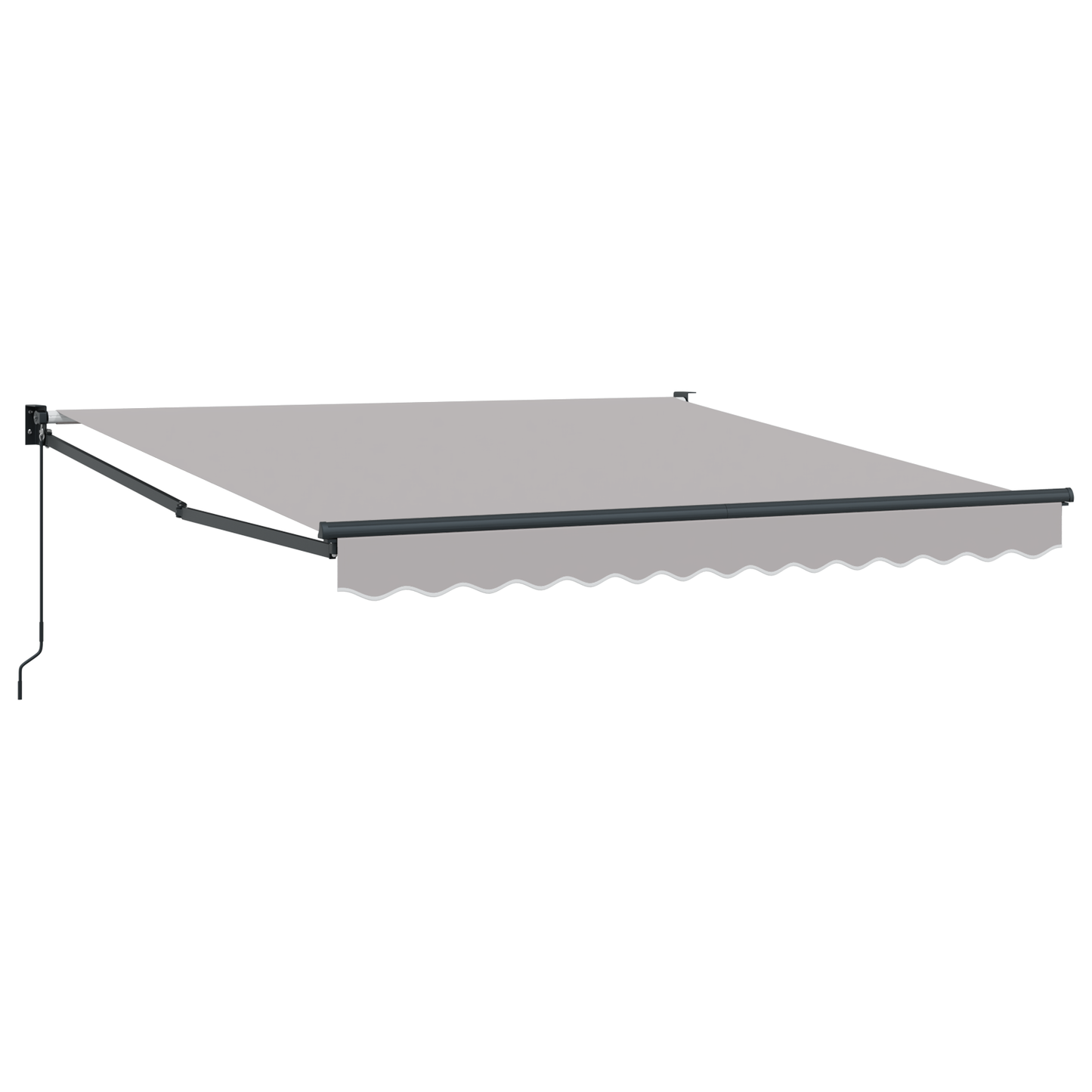 Manuel Udtækkelig Markise Lys Grå 300x250 Cm&&markise Udskiftningsstof til 3x2.5 M Ramme Lys Grå - billede 2