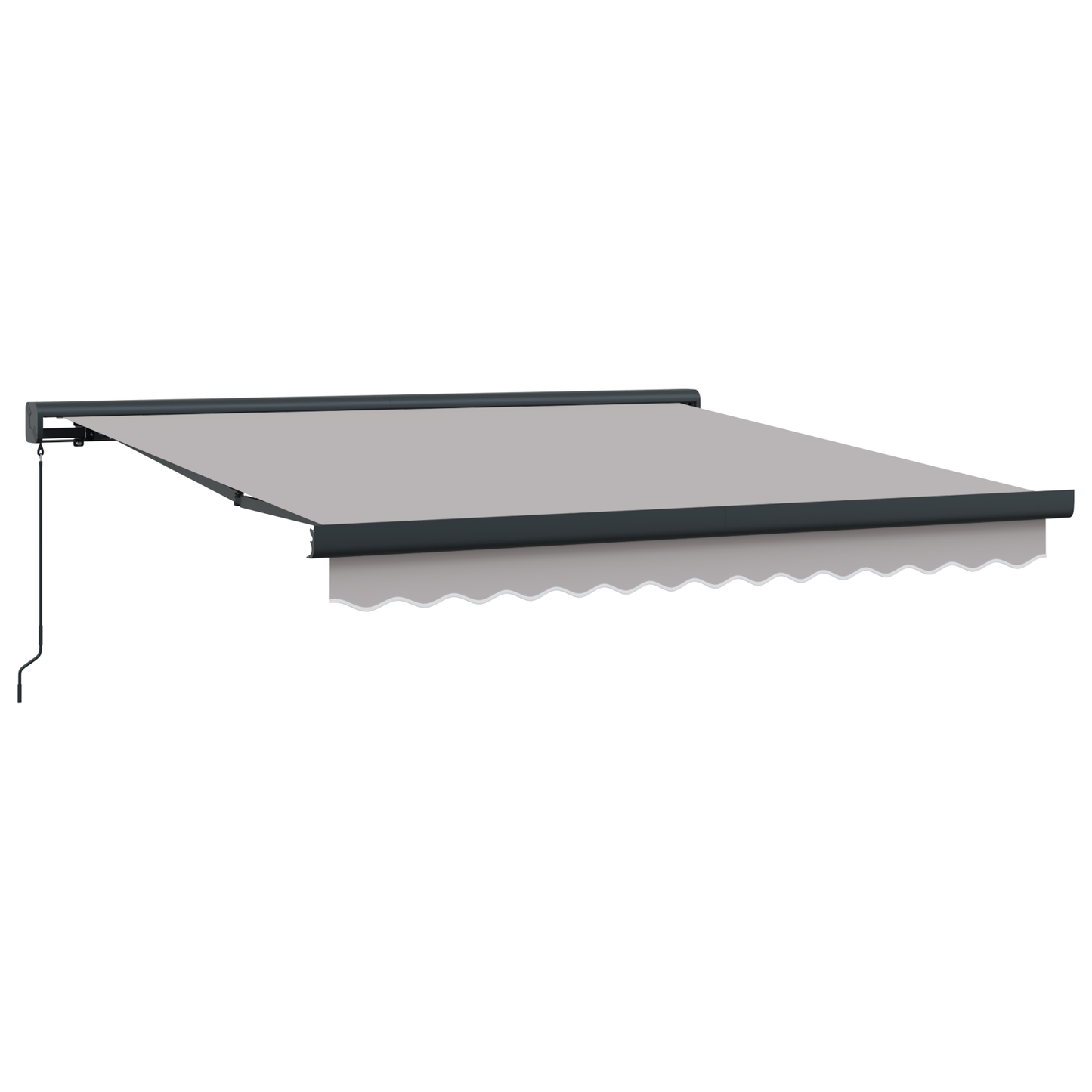 Manuel Udtækkelig Markise Lysegrå 300x250 Cm&&markise Udskiftningsstof til 3x2,5 M Ramme Lysegrå - billede 2