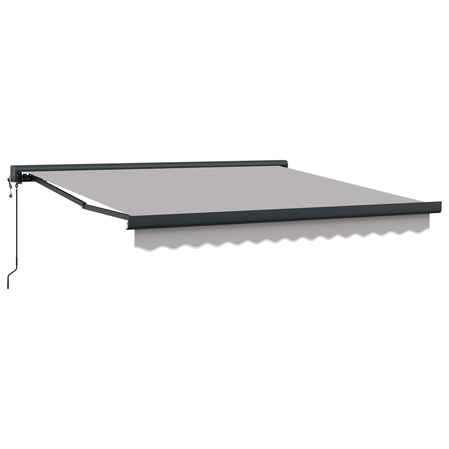 Automatisk Utrækkelig Markise Lys Grå 300x250 Cm - billede 5