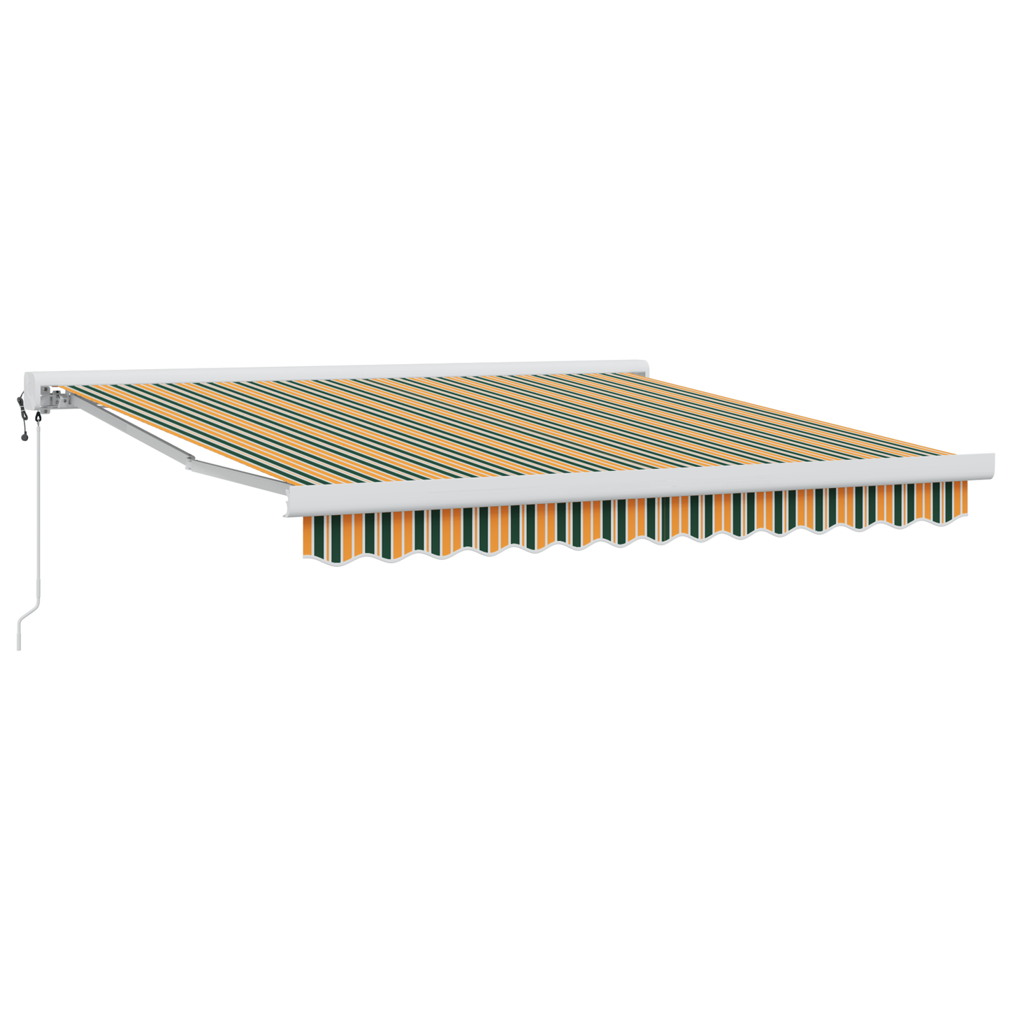 Automatisk Utrækkelig Markise Grøn og Gul 300x250 Cm - billede 2