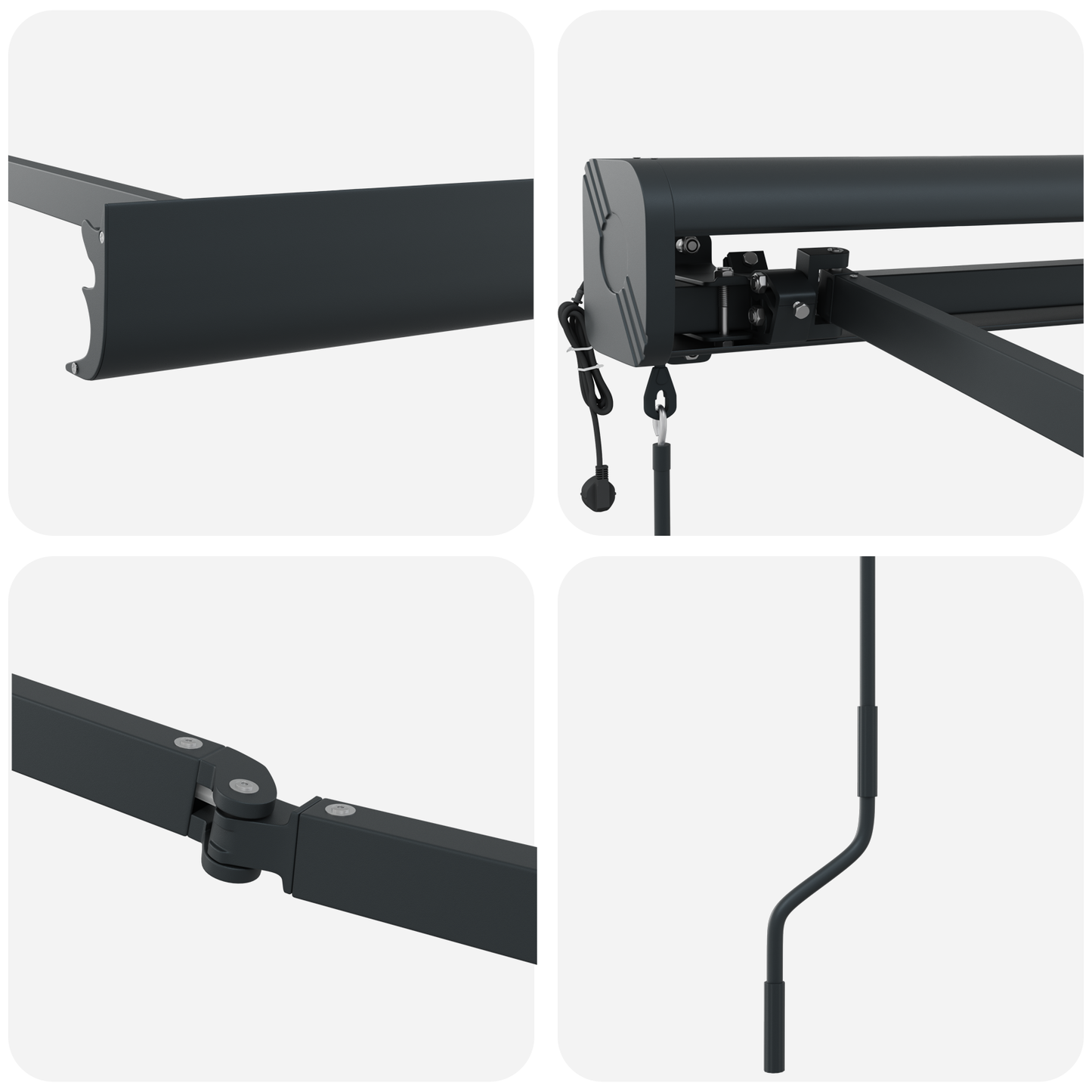 Automatisk Utrullesmarkise i Blå og Hvid - 350x250 Cm - billede 12
