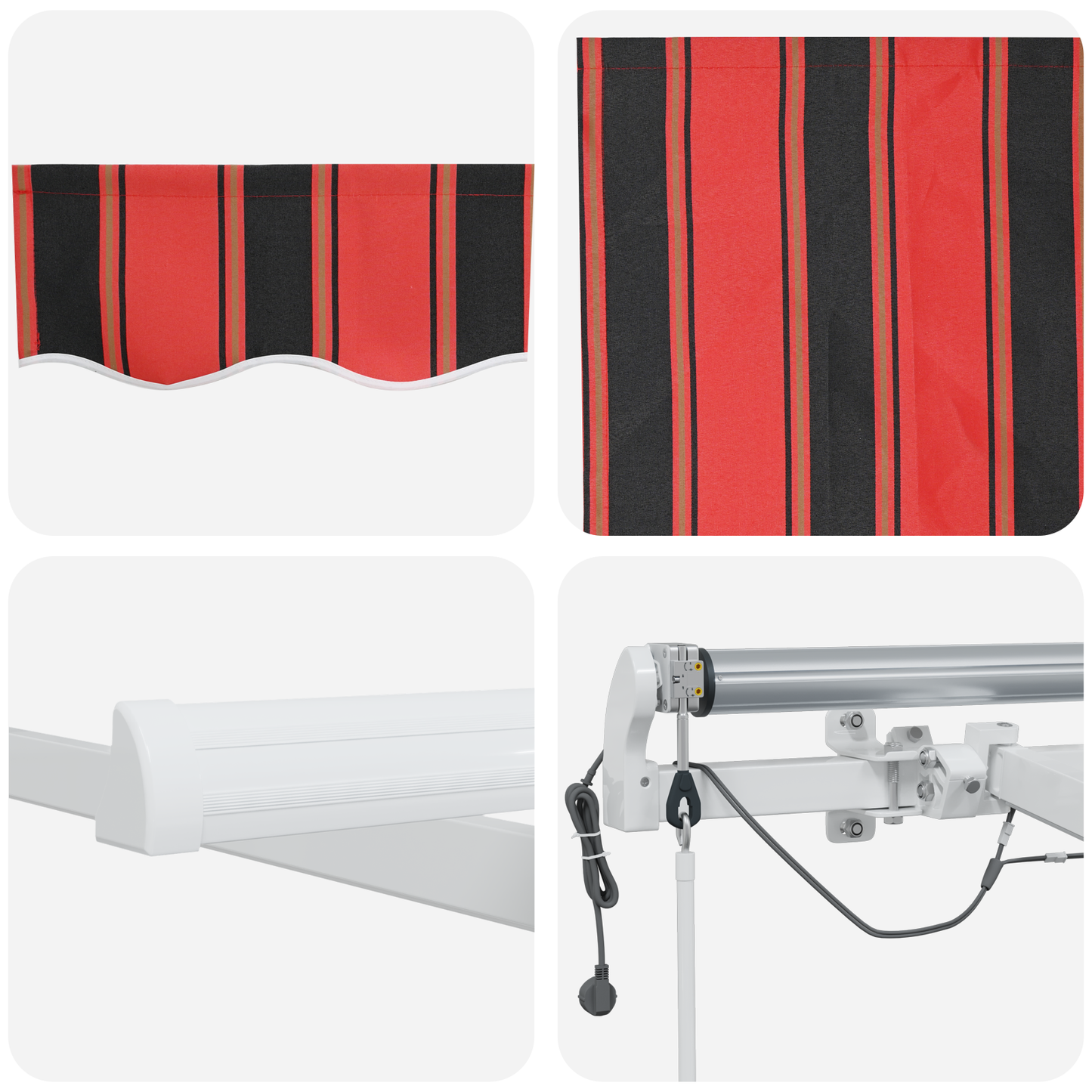 Automatisk Utrækkelig Markise i Antracit 350 X 250 Cm - billede 8