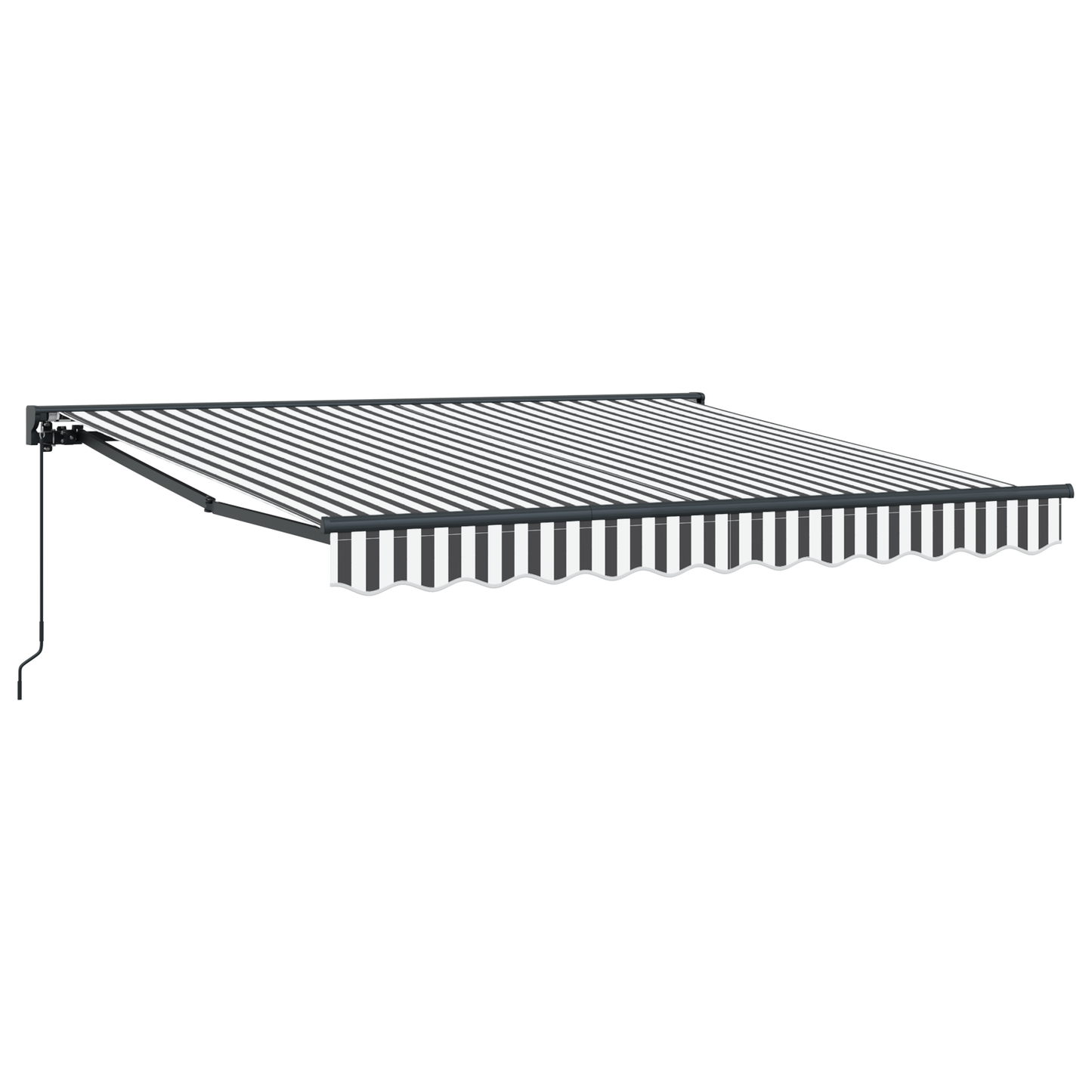 Utrækkelig Markise Anthracit og Hvid 350x250 Cm - billede 2