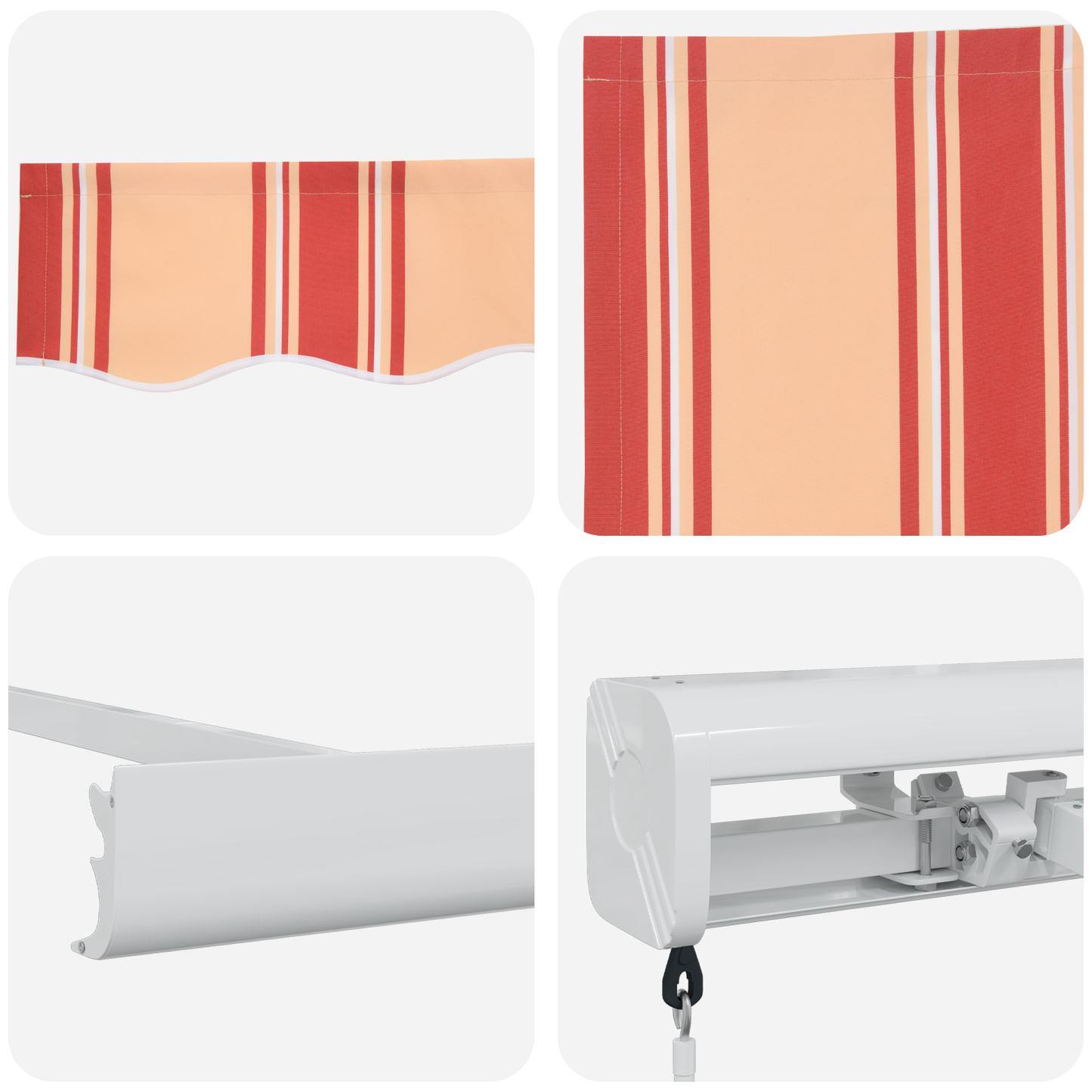 Manuel Udtækkelig Markise Gul og Orange 350x250 Cm - billede 8