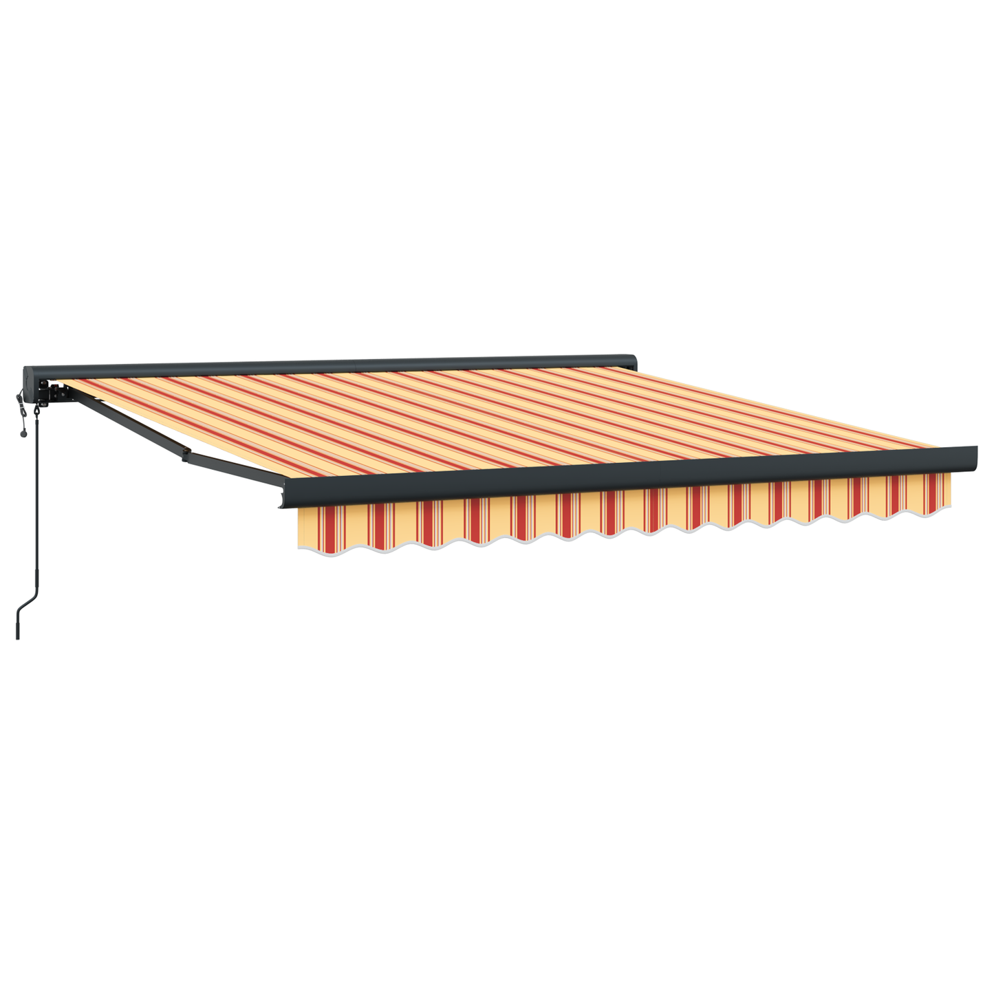 Automatisk Utrækkelig Markise i Gul og Orange, 350 X 250 Cm - billede 5