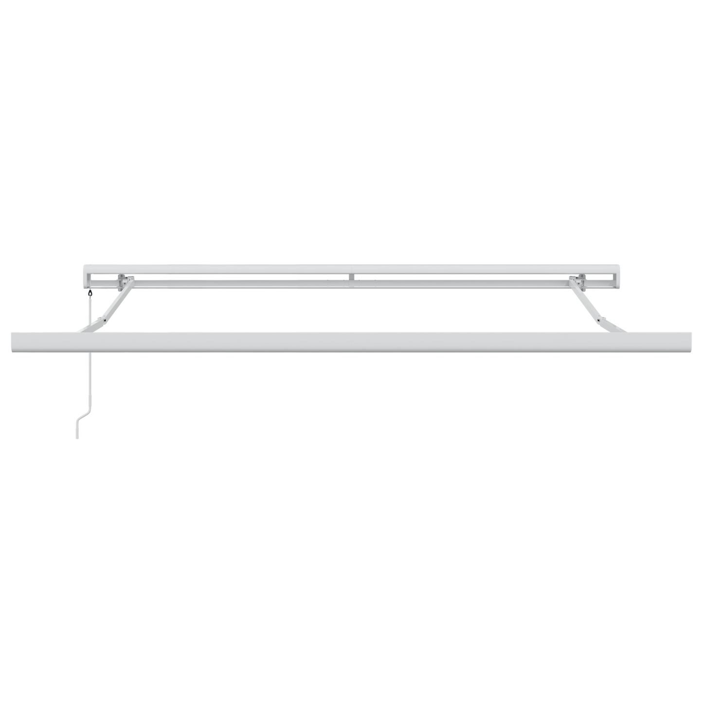 Manuel Udtækkelig Markise Rød og Hvid Stripe 350x250 Cm - billede 6