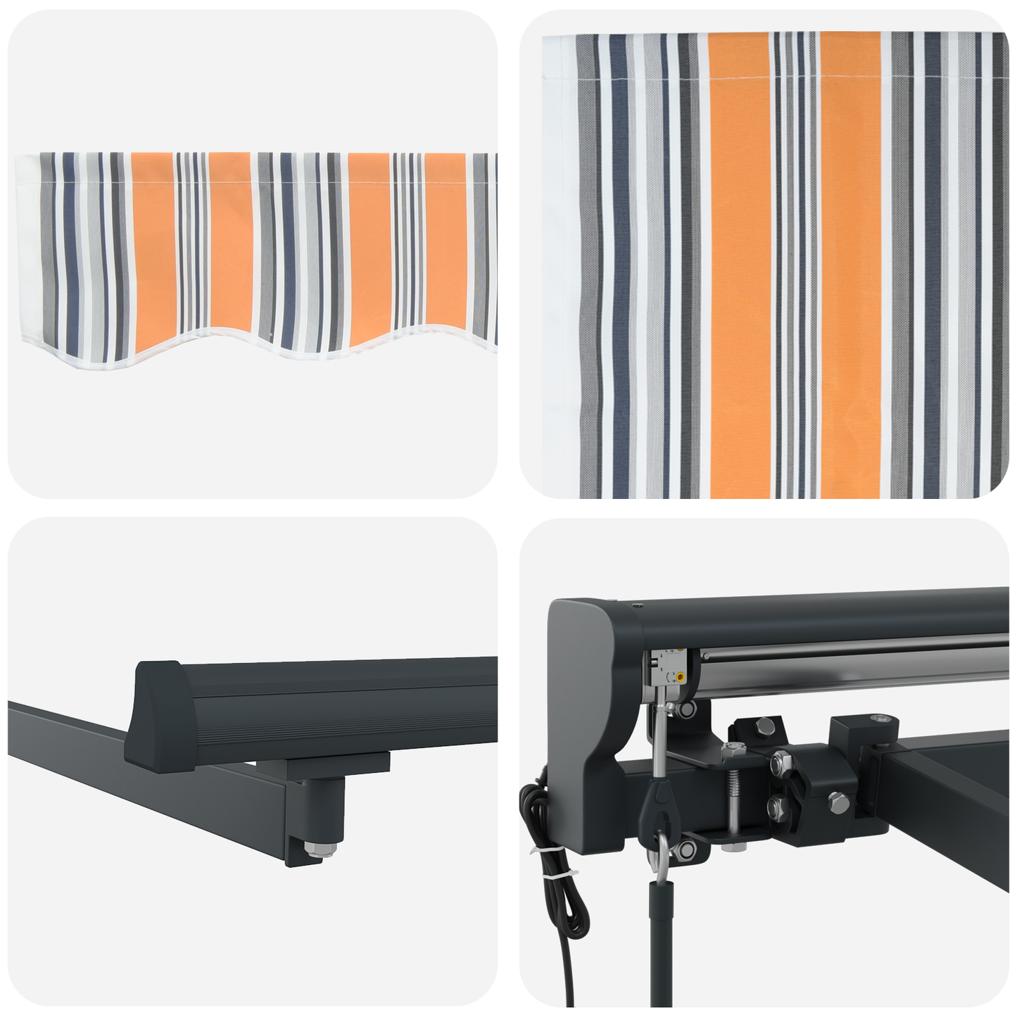 Utrækkelig Markise Marineblå 350x250 Cm - billede 8