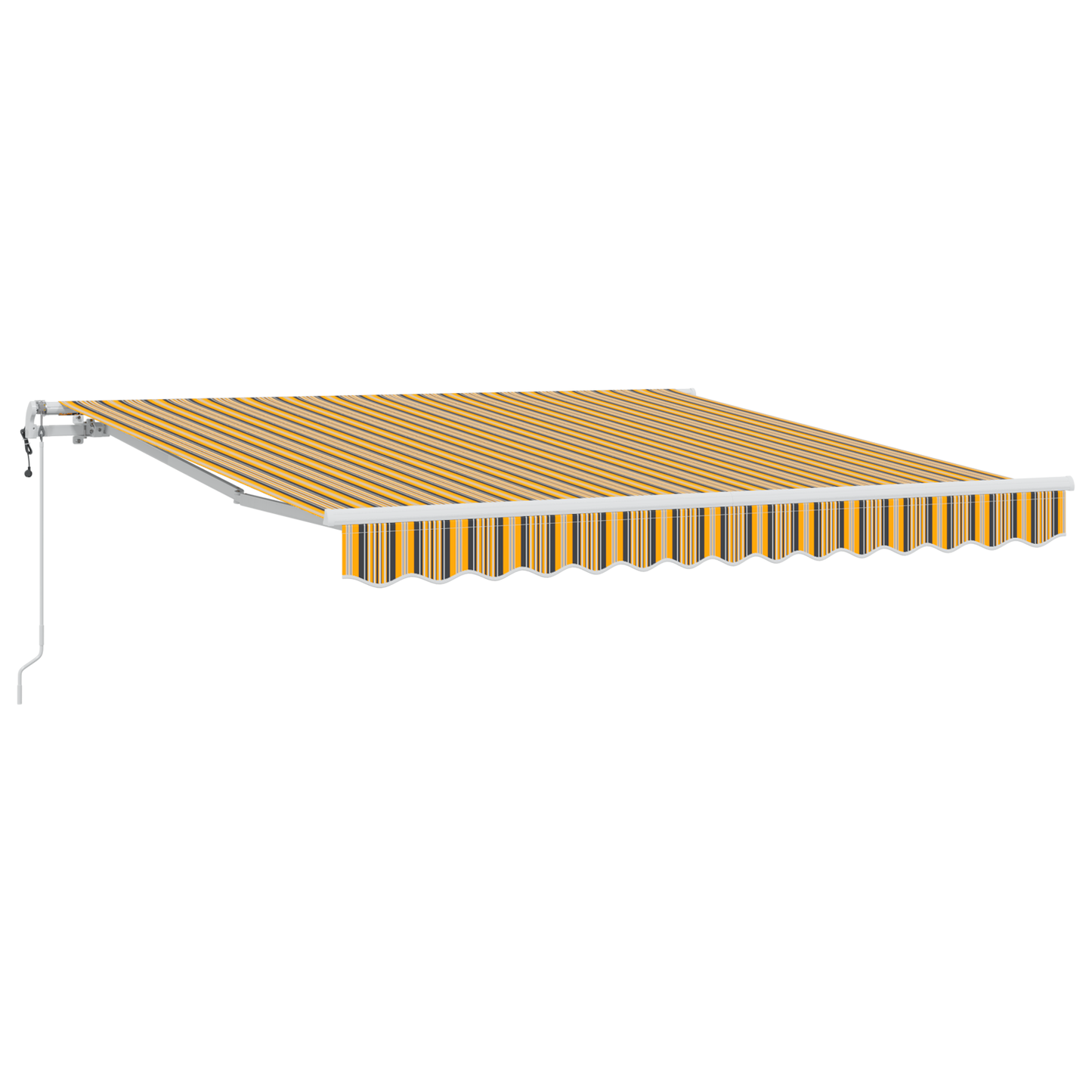 Automatisk Utrækkelig Markise Multifarvet Stripe 350 X 250 Cm - billede 2