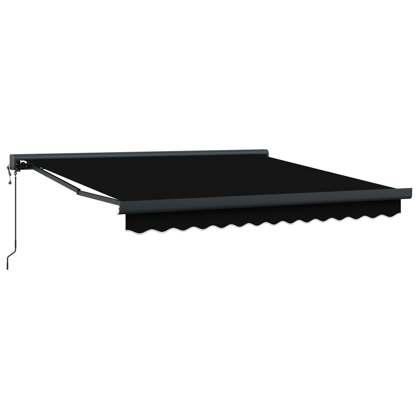 Automatiske Utrækkelige Markise Sort 350x250 Cm - billede 5