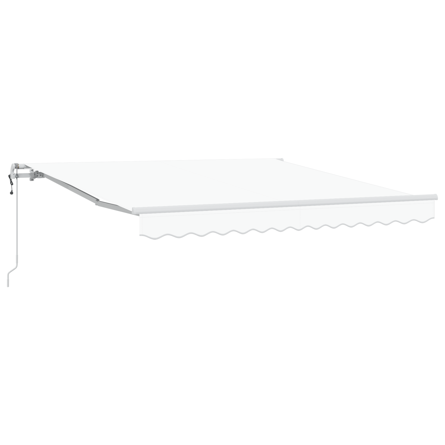 Automatisk Utrækkelig Markise Hvid 350 X 250 Cm - billede 2