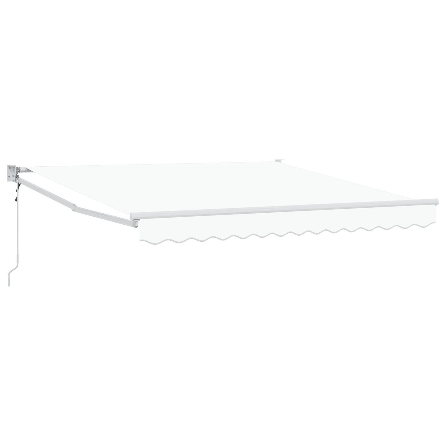 Automatisk Udtækkelig Markise Hvid 350x250 Cm&&markise Erstatningsstof til 3.5x2.5 M Ramme Hvid - billede 2