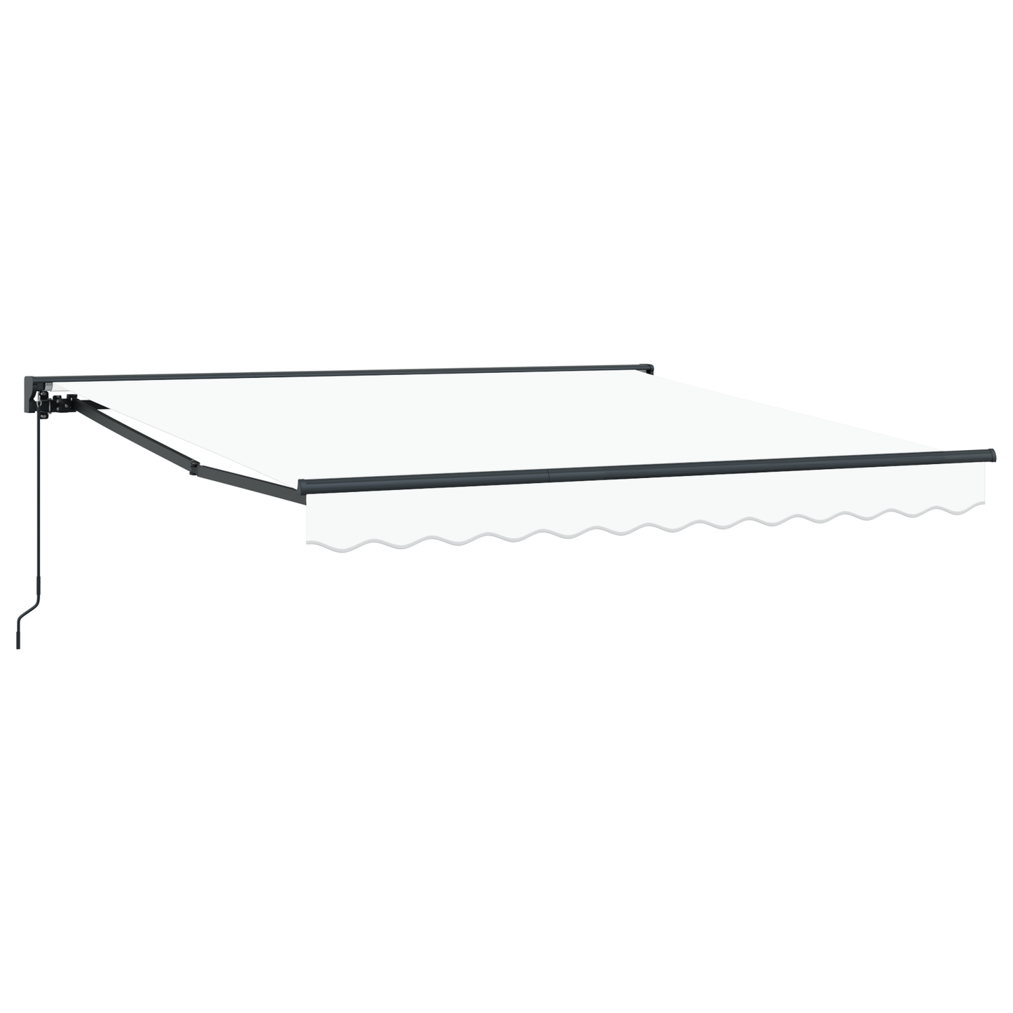 Utrækkelig Markise Hvid 350x250 Cm Stof - billede 2