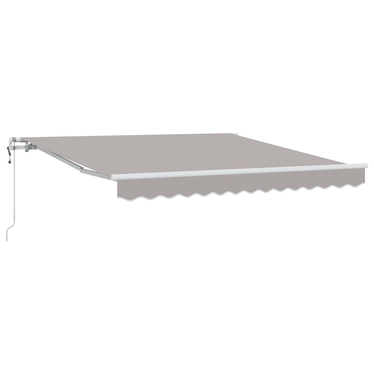 Automatisk Utrækkelig Markise Lys Grå 350 X 250 Cm - billede 2