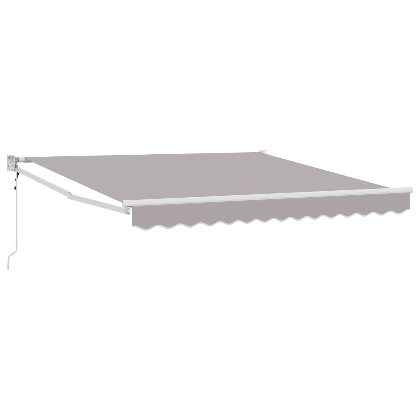 Automatisk Udtækkelig Markise Lys Grå 350x250 Cm&&markise Erstatningsstof til 3.5x2.5 M Ramme Lys Grå - billede 2
