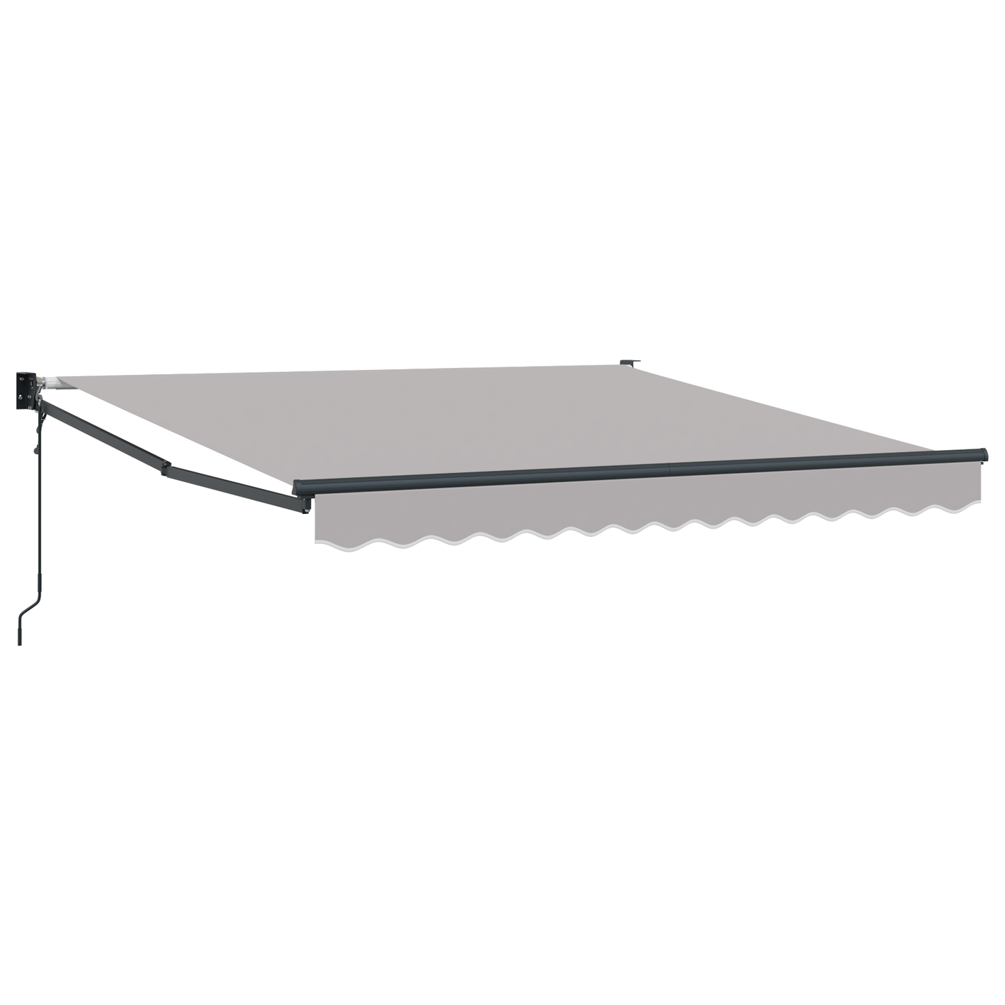 Automatisk Udtækkelig Markise Lys Grå 350x250 Cm&&markise Udskiftningsstof til 3.5x2.5 M Ramme Lys Grå - billede 2