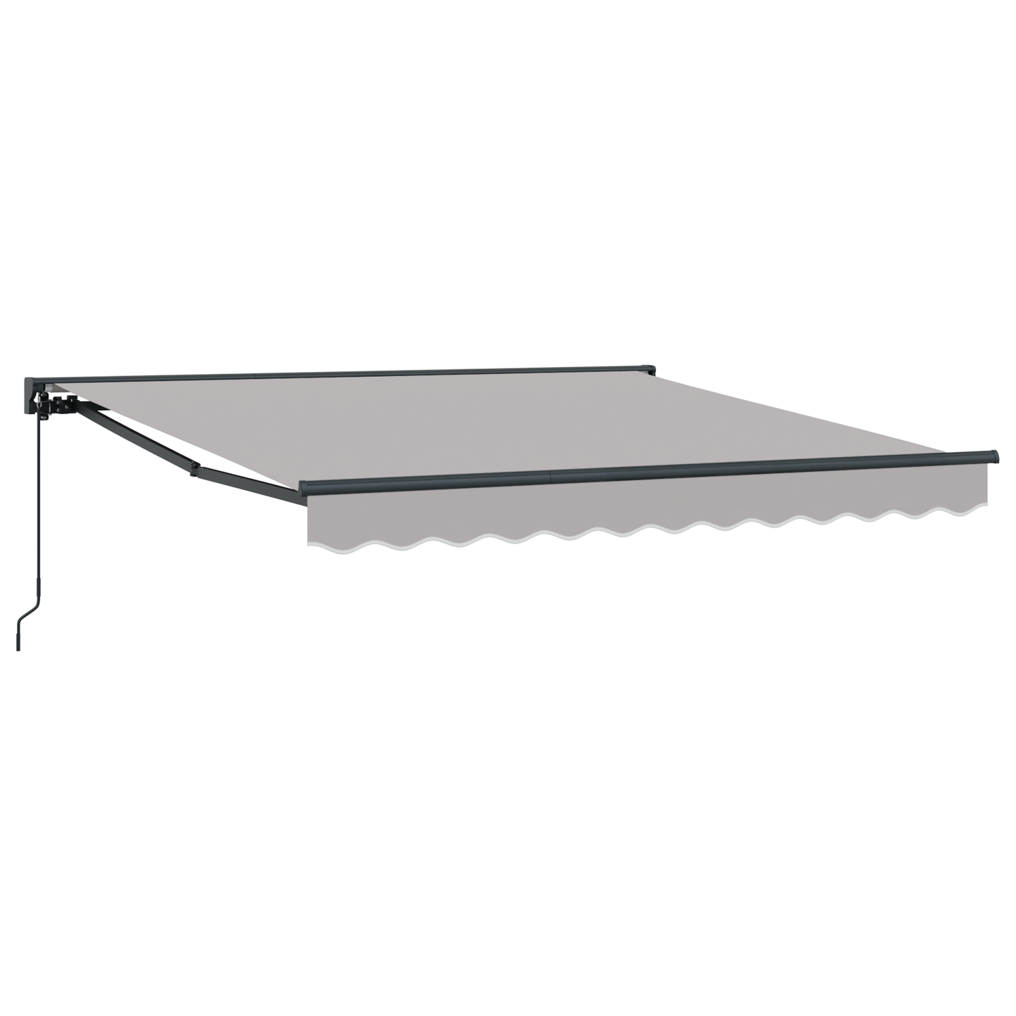Utrækkelig Markise Lysegrå 350x250 Cm Stof - billede 2