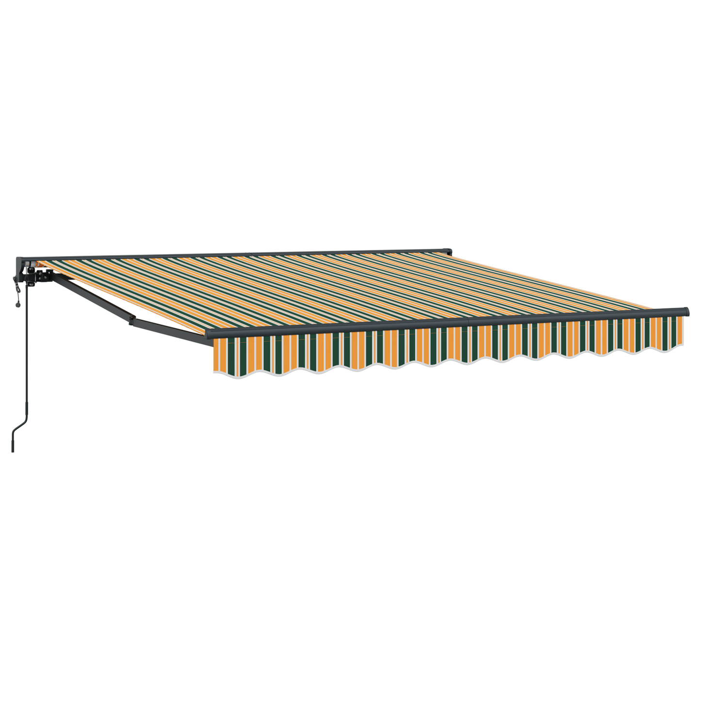 Utrækkelig Markise Grøn og Gul 350x250 Cm - billede 2