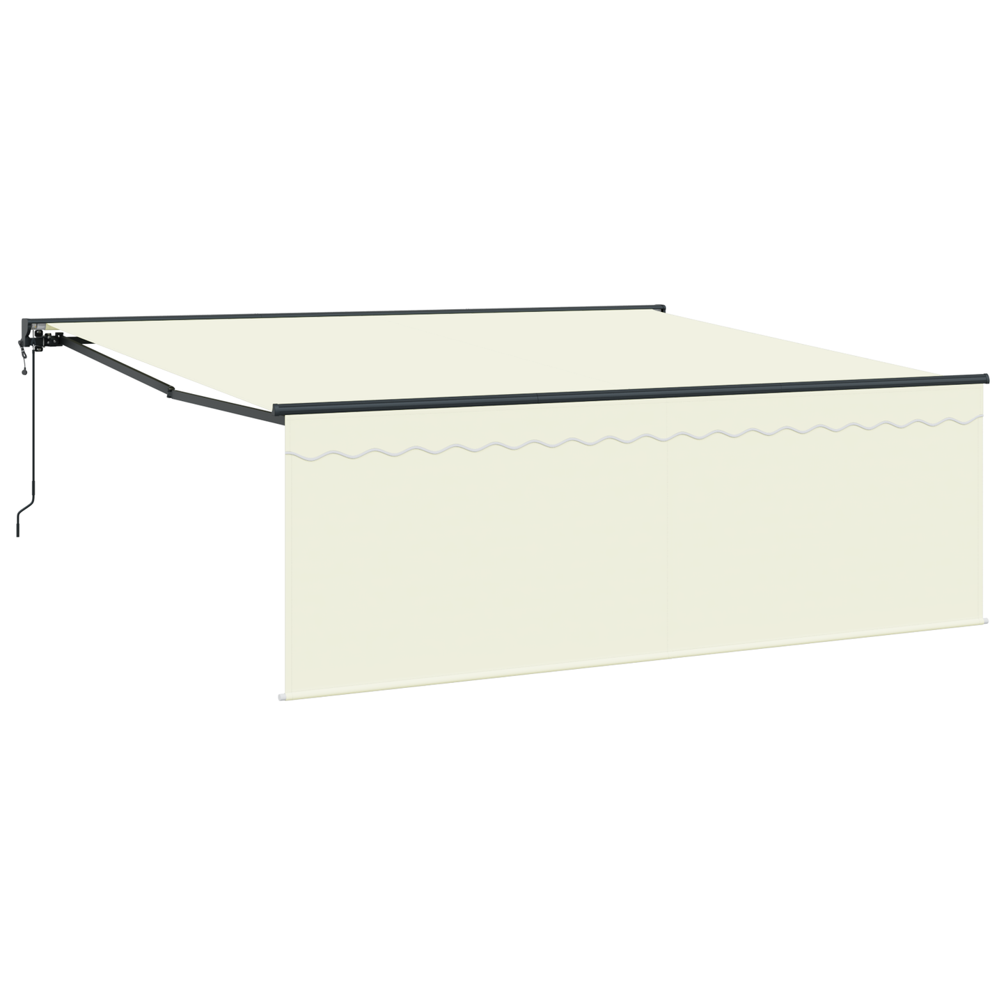 Utrækkelig Markise Creme 400 × 300 Cm Metal, Polyester - billede 2