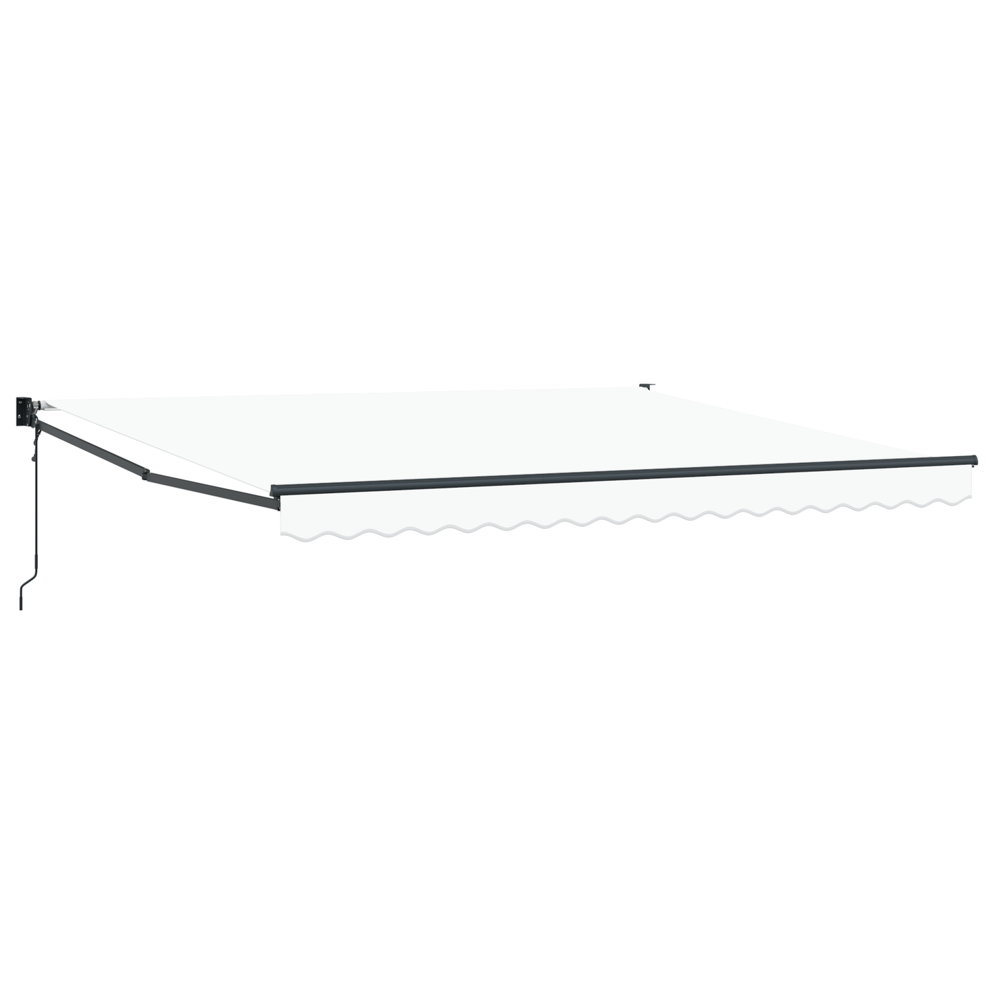 Automatisk Udtækkelig Markise Hvid 400x300 Cm&&markise Udskiftningsstof til 4x3 M Ramme Hvid - billede 2