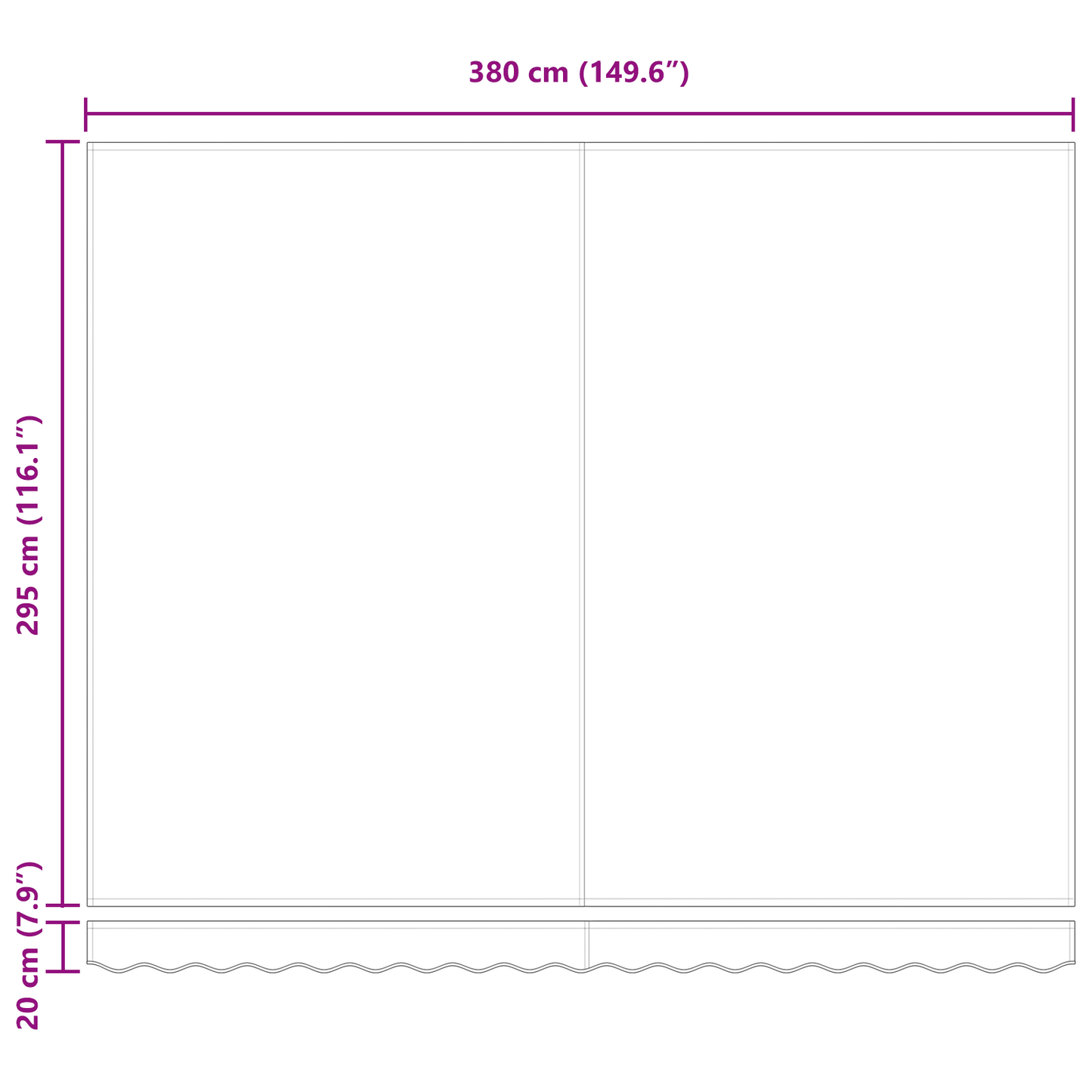 Automatisk Udtækkelig Markise Rød 400x300 Cm&&markise Erstatningsstof til 4x3 M Ramme Rød - billede 11
