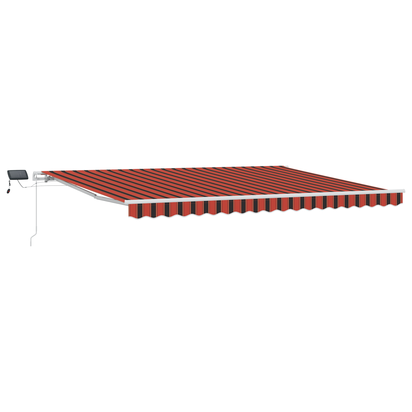 Manuel Utrækbar Markise med Led i Orange og Brun, 450 X 300 Cm - billede 2