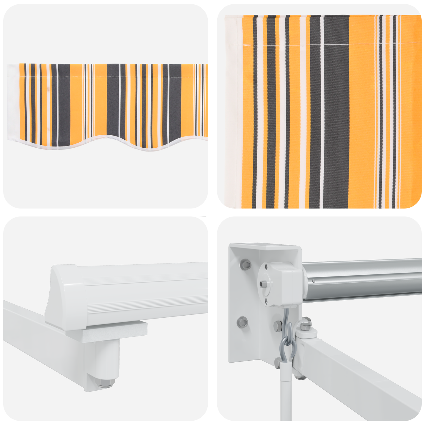 Manuel Udtækkelig Markise Multifarvet Stripe 450x300 Cm - billede 8