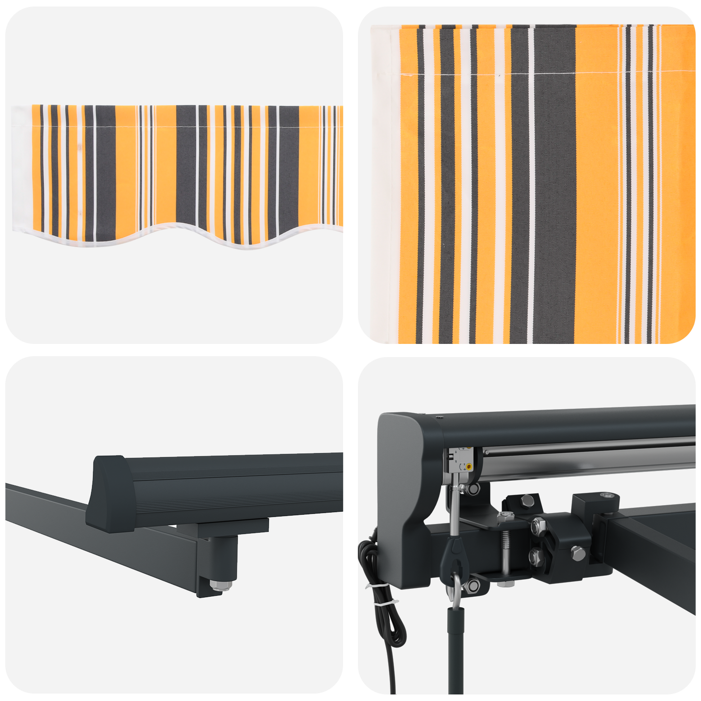Utrækkelig Markise Marineblå 450x300 Cm Polyester og Stål - billede 8