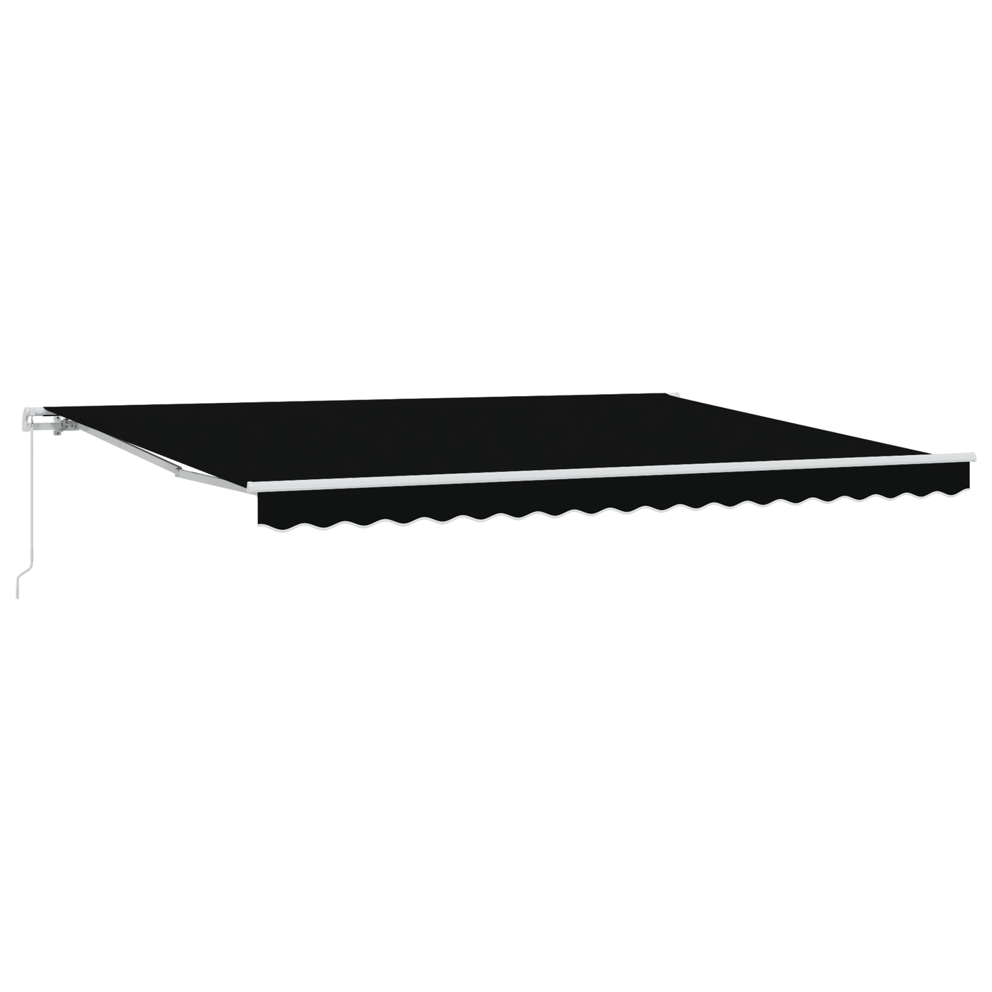 Manuel Udtækkelig Markise Sort 450x300 Cm&&markise Erstatningsstof til 4.5x3 M Ramme Sort - billede 2