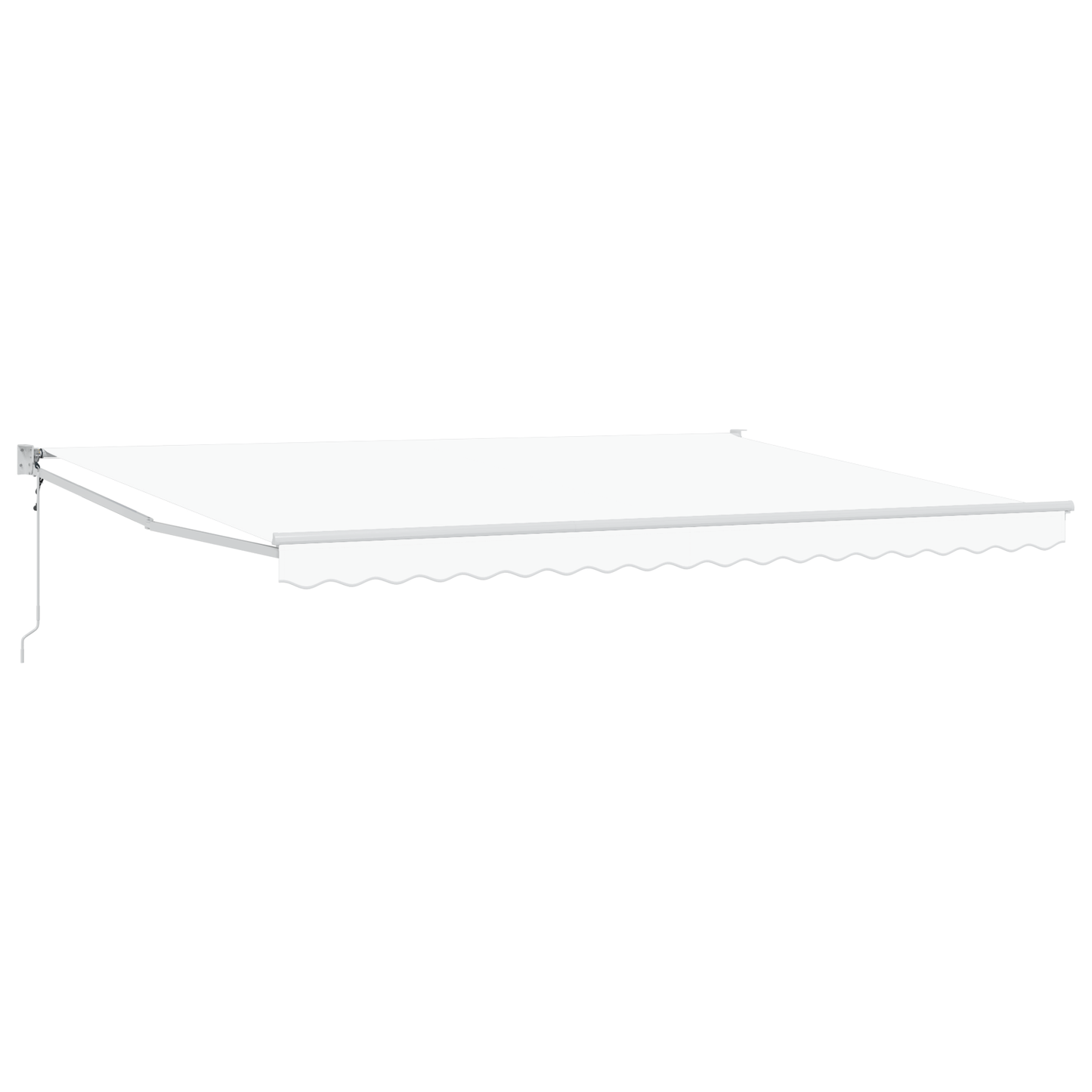 Automatisk Udtækkelig Markise Hvid 450x300 Cm&&markise Erstatningsstof til 4.5x3 M Ramme Hvid - billede 2