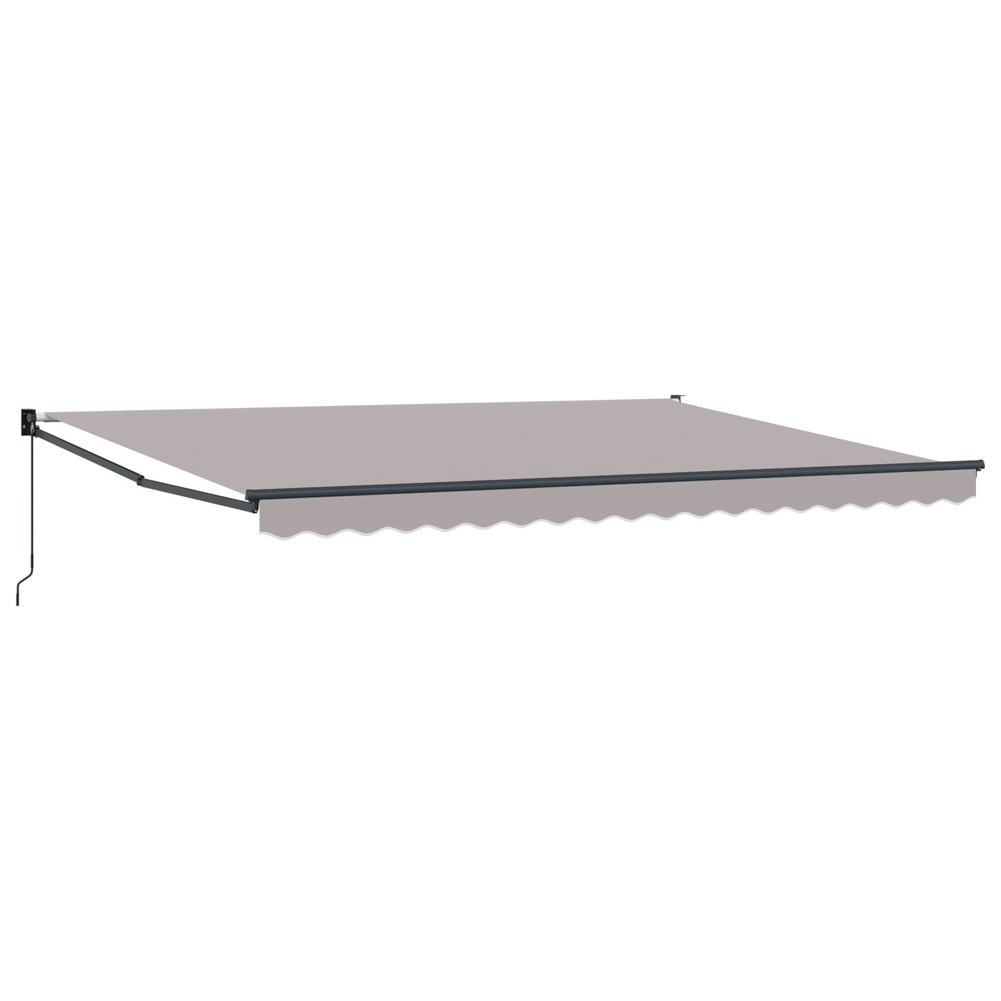 Manuel Udtækkelig Markise Lys Grå 450x300 Cm&&markise Erstatningsstof til 4,5x3 M Ramme Lys Grå - billede 2
