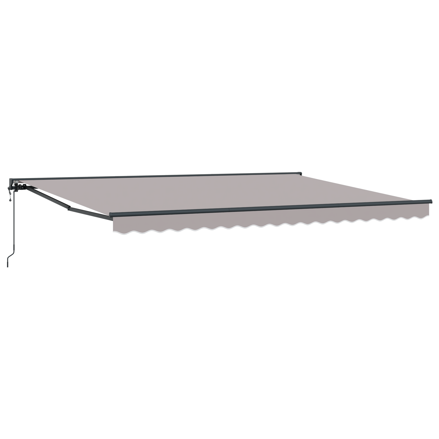 Utrækkelig Markise Lysegrå 450x300 Cm Polyester - billede 2