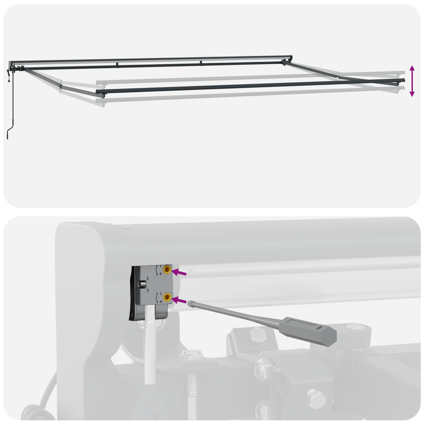 Utrækkelig Markise Blå og Hvid 500x300 Cm - billede 10