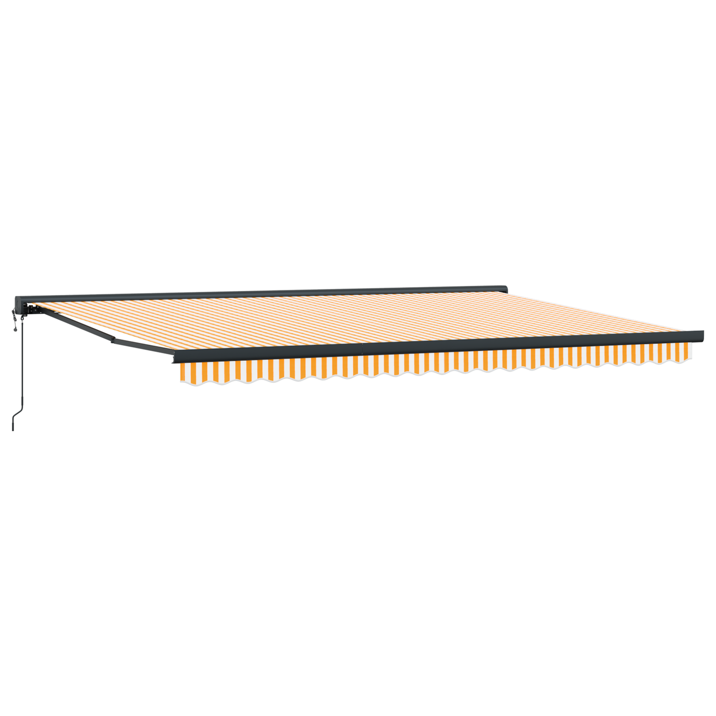Automatisk Utrækbar Markise - Orange og Hvid, 500x300 Cm - billede 5