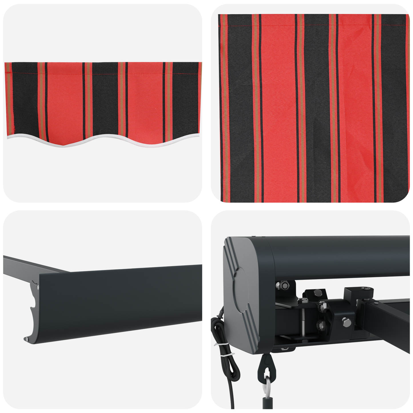 Automatisk Utrækkelig Markise - Orange og Brun 500x300 Cm - billede 8