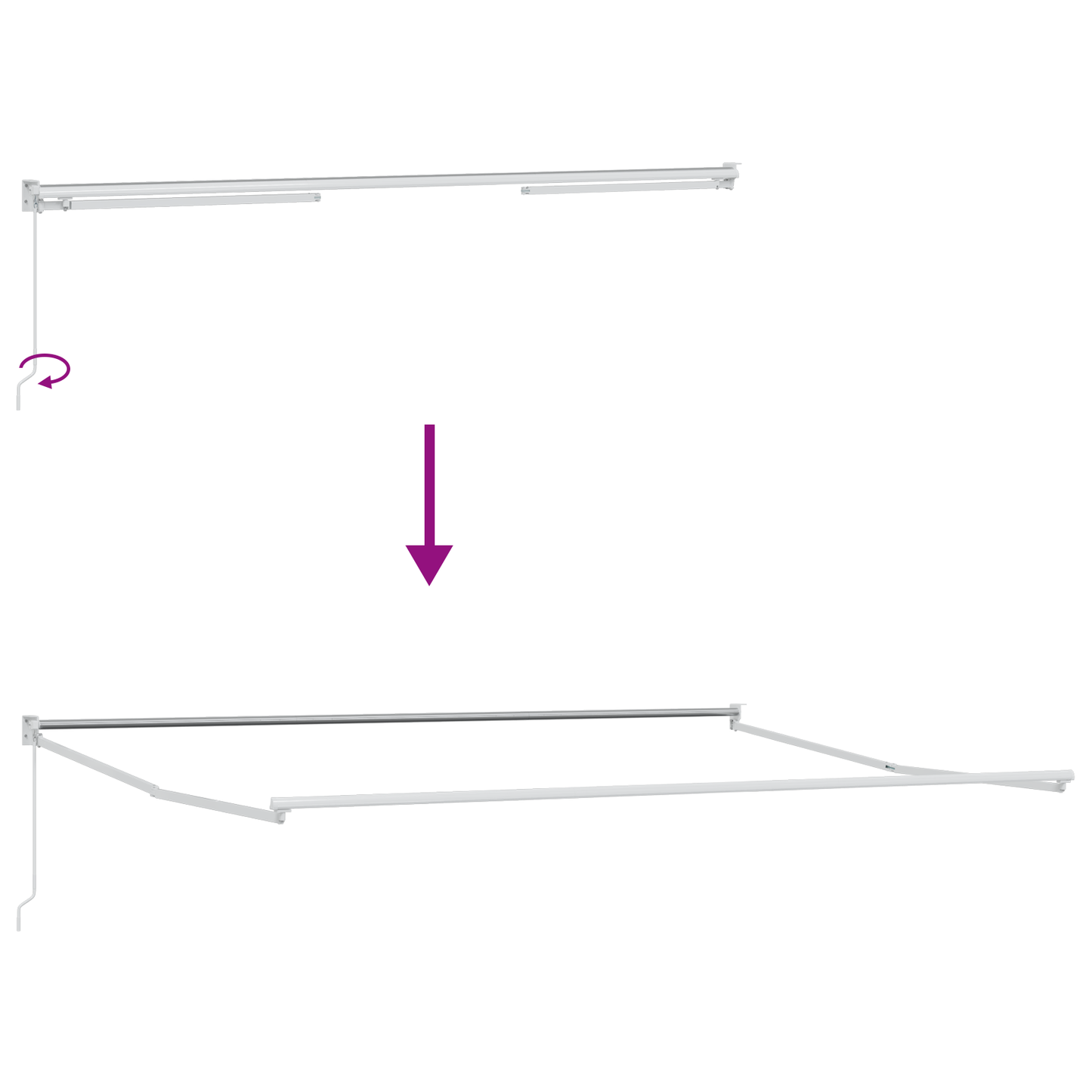 Utrækkelig Markise Flerfarvet 500x300 Cm Stof - billede 9