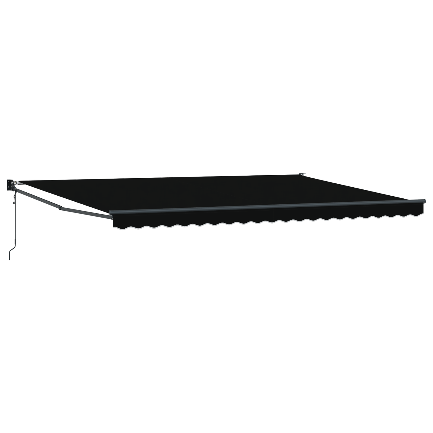 Automatisk Udtækkelig Markise Sort 500x300 Cm&&markise Udskiftningsstof til 5x3 M Ramme Sort - billede 2