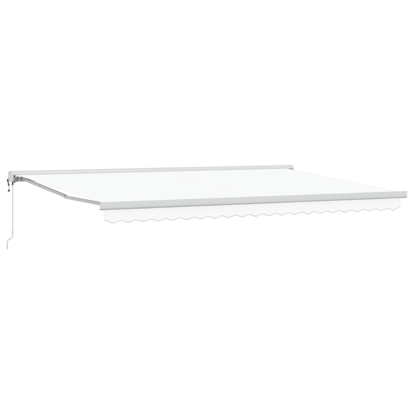 Justerbar Markise – Hvid, 500x300 Cm - billede 2