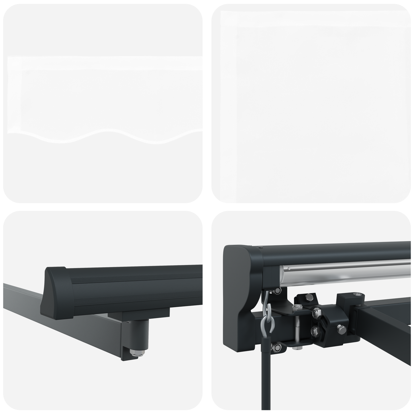 Utrækkelig Markise Hvid 500x300 Cm - billede 8