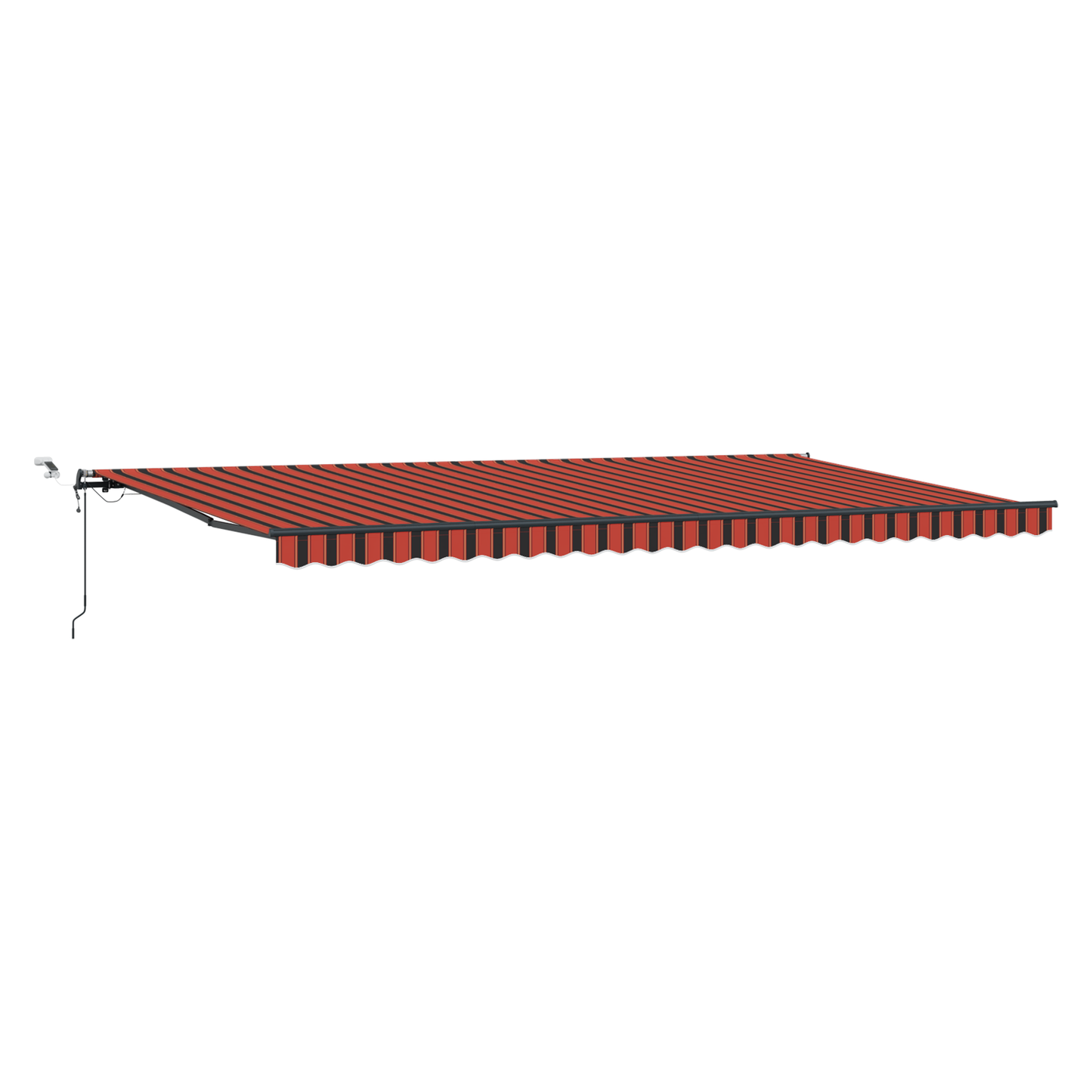 Automatisk Tilbagetrækbar Markise med Led Orange og Brun 600x300 Cm - billede 2