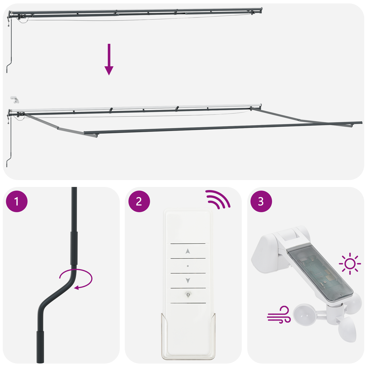 Automatisk Udrulningsmarkise med Led Gul og Orange 600x300 Cm - billede 11