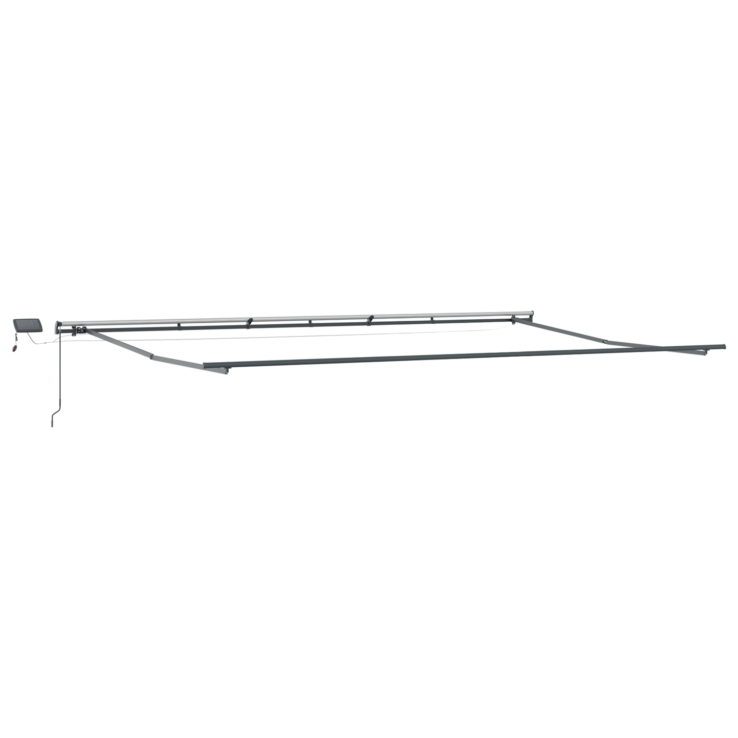 Manuel Udtækkelig Markise med Led Multifarvet Stribe 600x300 Cm - billede 3