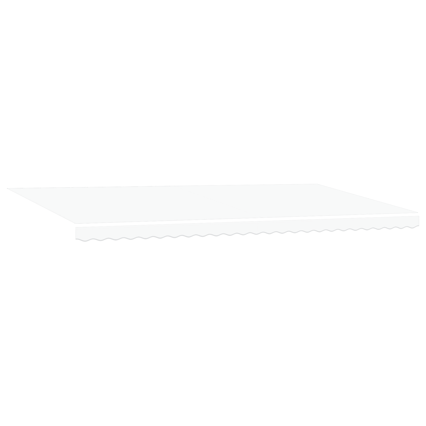 Manuel Udtækkelig Markise med Led Hvid 600x300 Cm&&markise Erstatningsstof til 6x3 M Ramme Hvid - billede 2