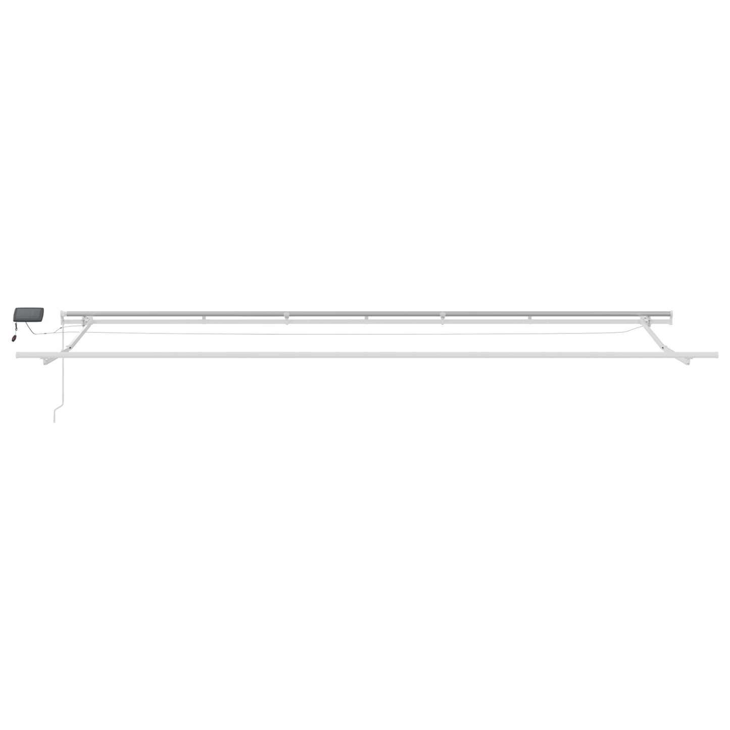 Manuel Utrækkelig Markise med Led i Gul og Orange - 600 X 350 Cm - billede 6