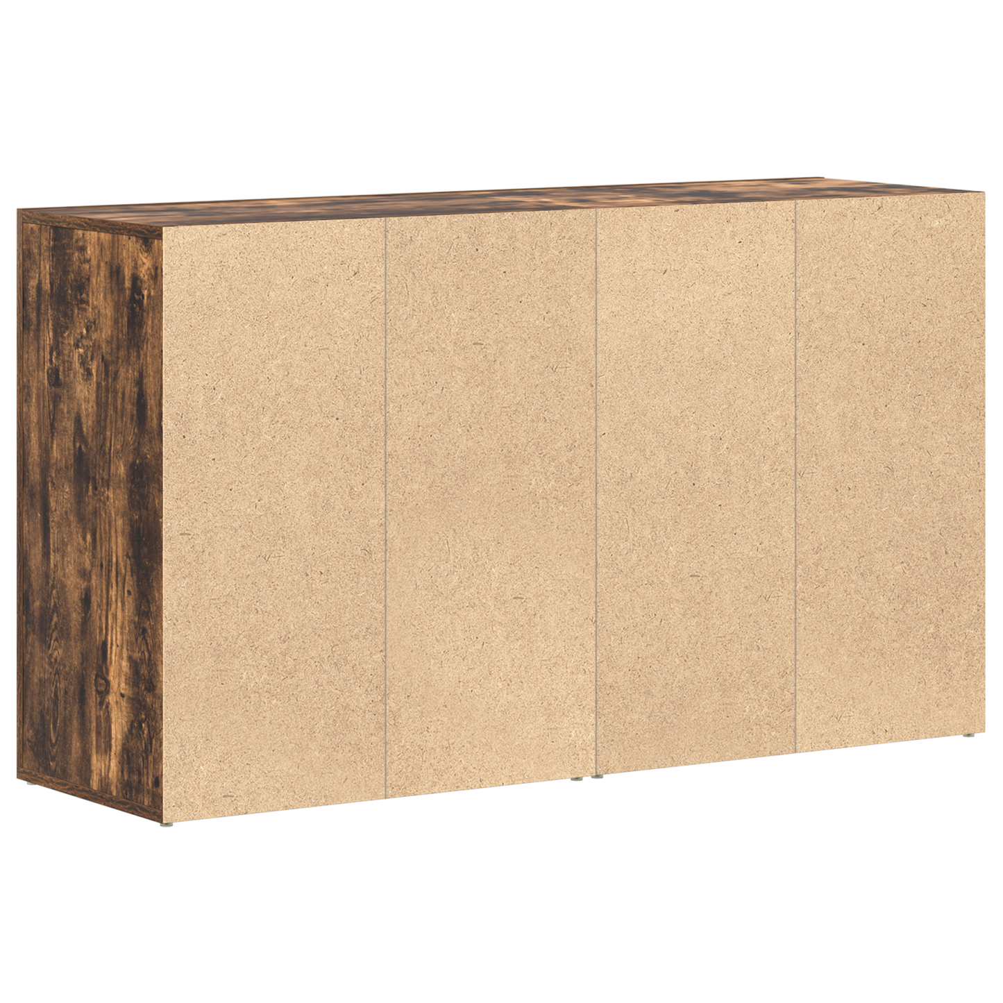 Sideboard Med Skuffe Røget Eg 120 X 36 X 69 Cm Konstrueret Træ