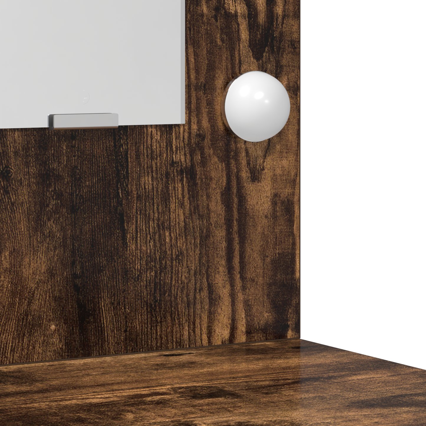 2 Delers Dressing Table Sæt Med Led Røget Eg Konstrueret Træ