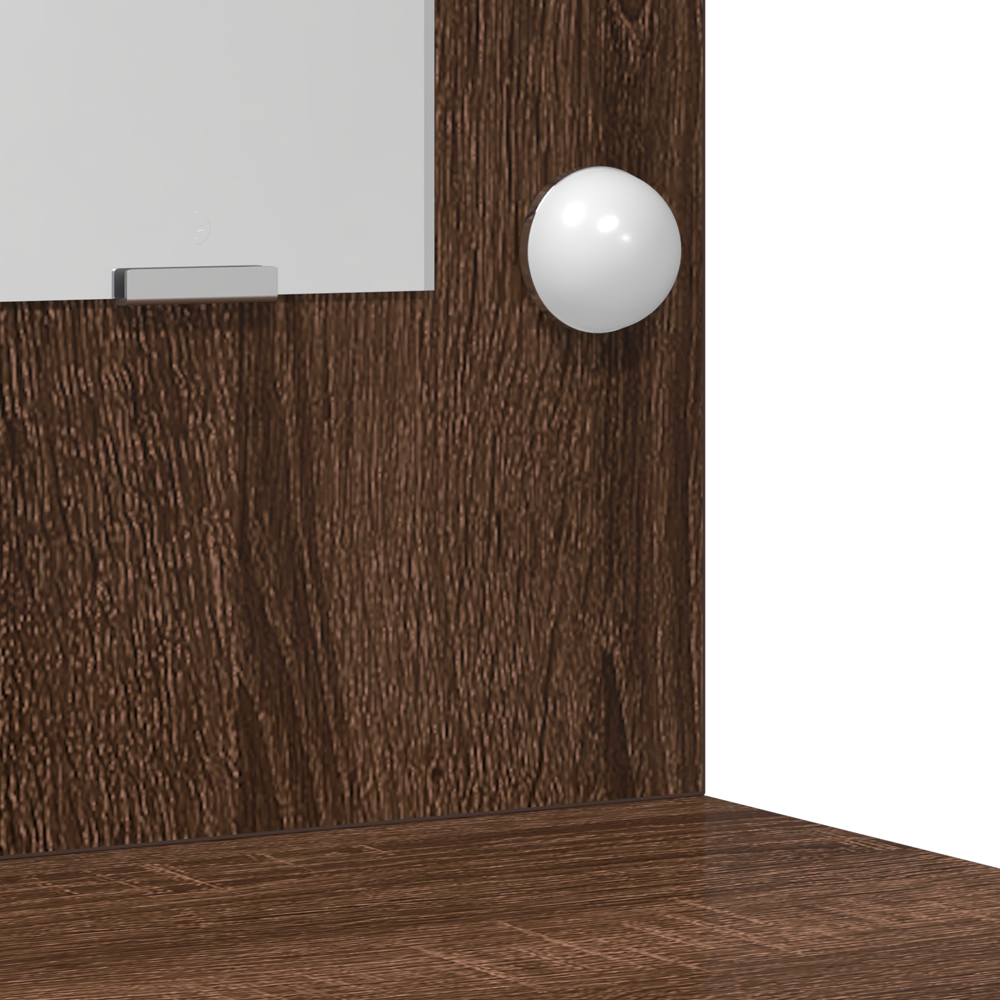 2 Deles Toiletbord Sæt Med Led Sort Eg Træ