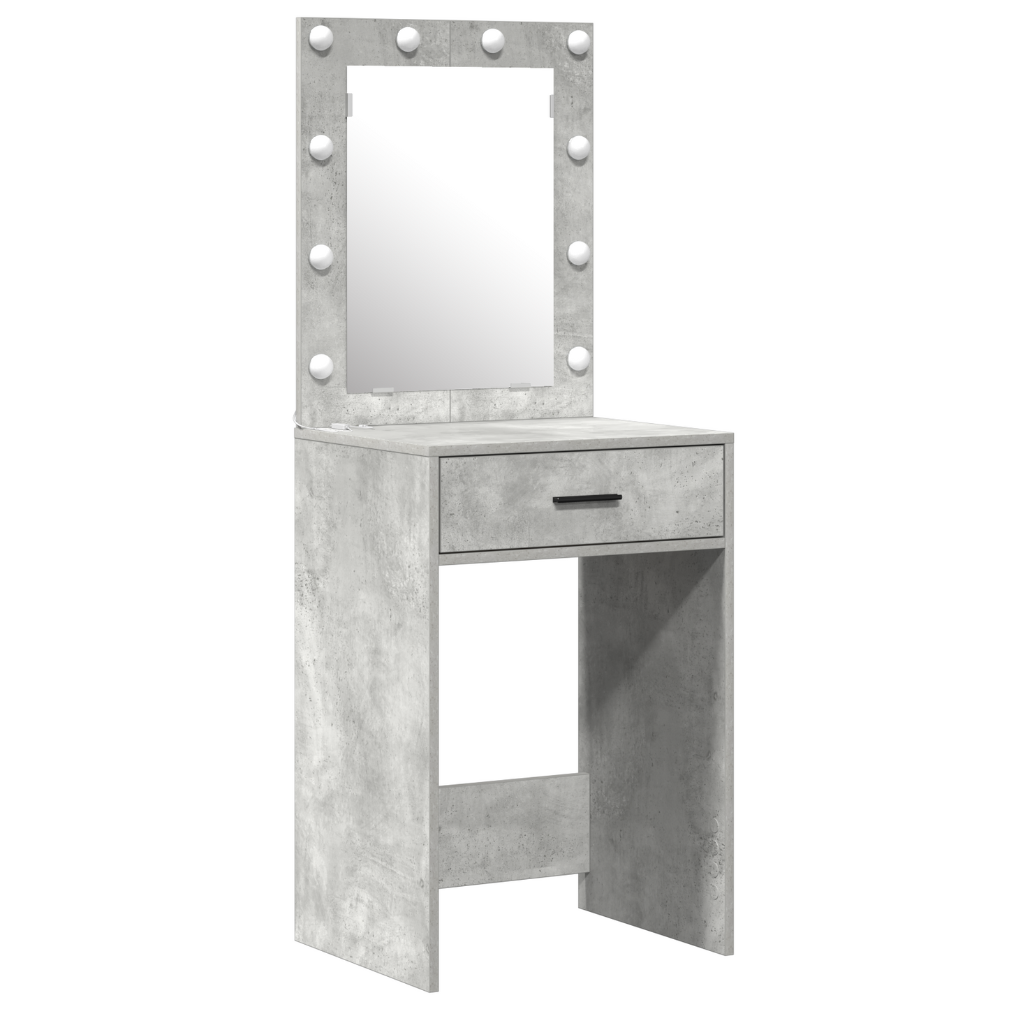 3-Delt Makeupbord Sæt Med Led Betongrå Konstrueret Træ